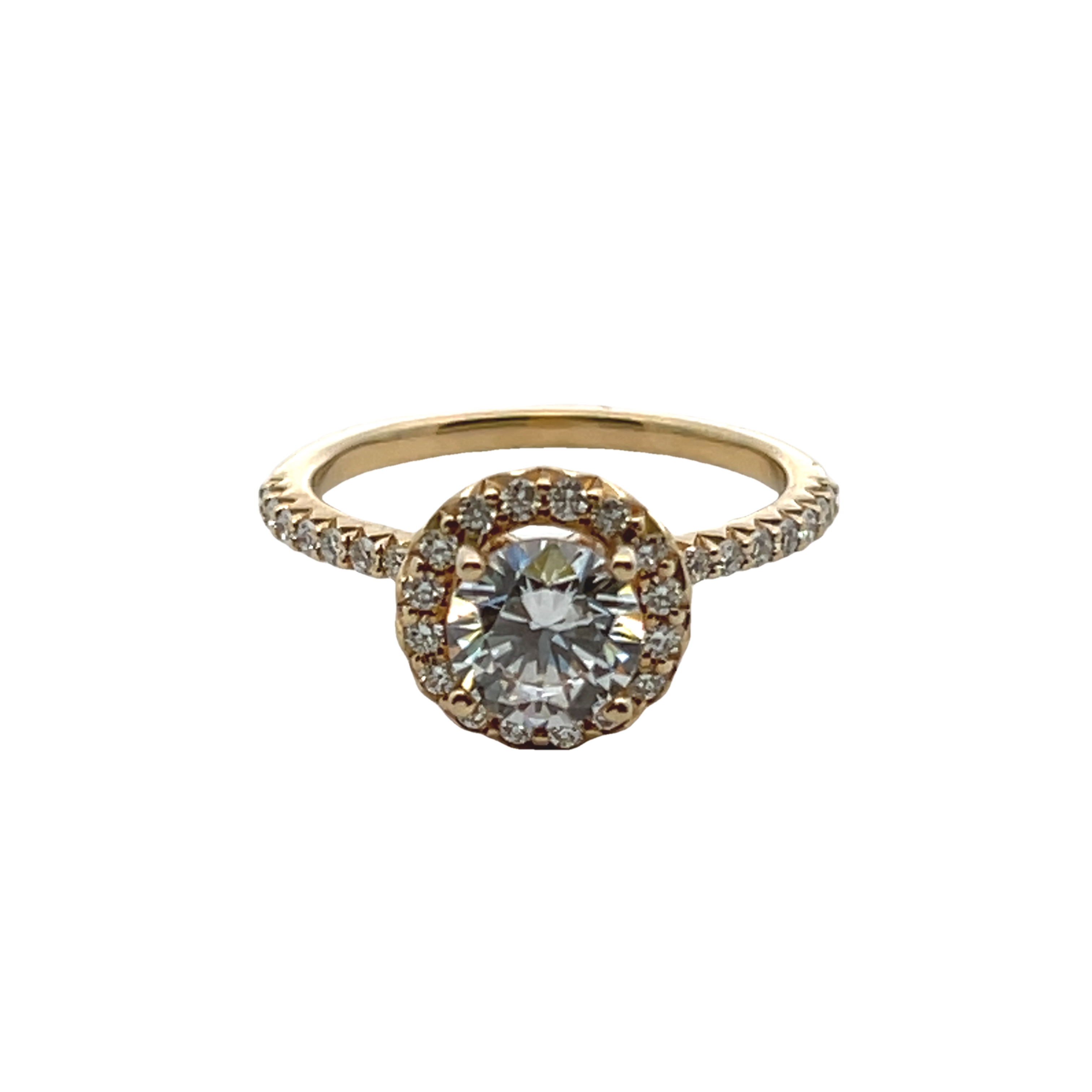 14k Yellow Gold Diamond Semi Mount Ring