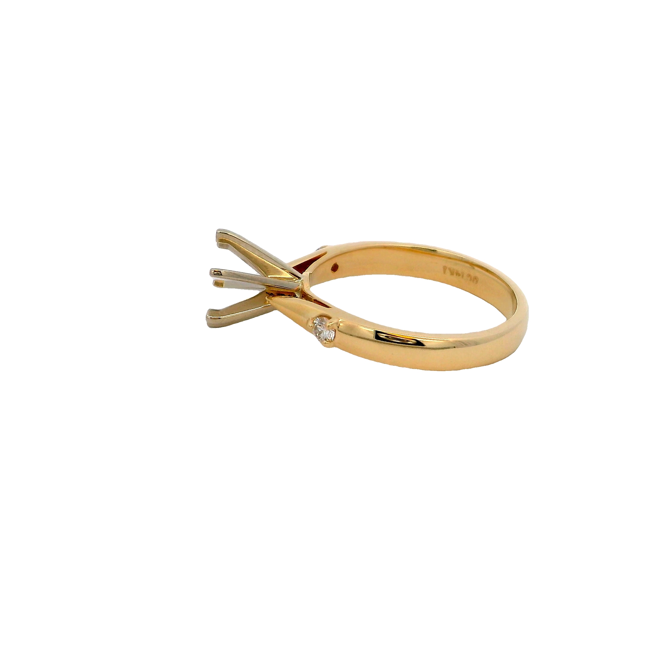 14k Yellow Gold Semi Mount Engagement Setting