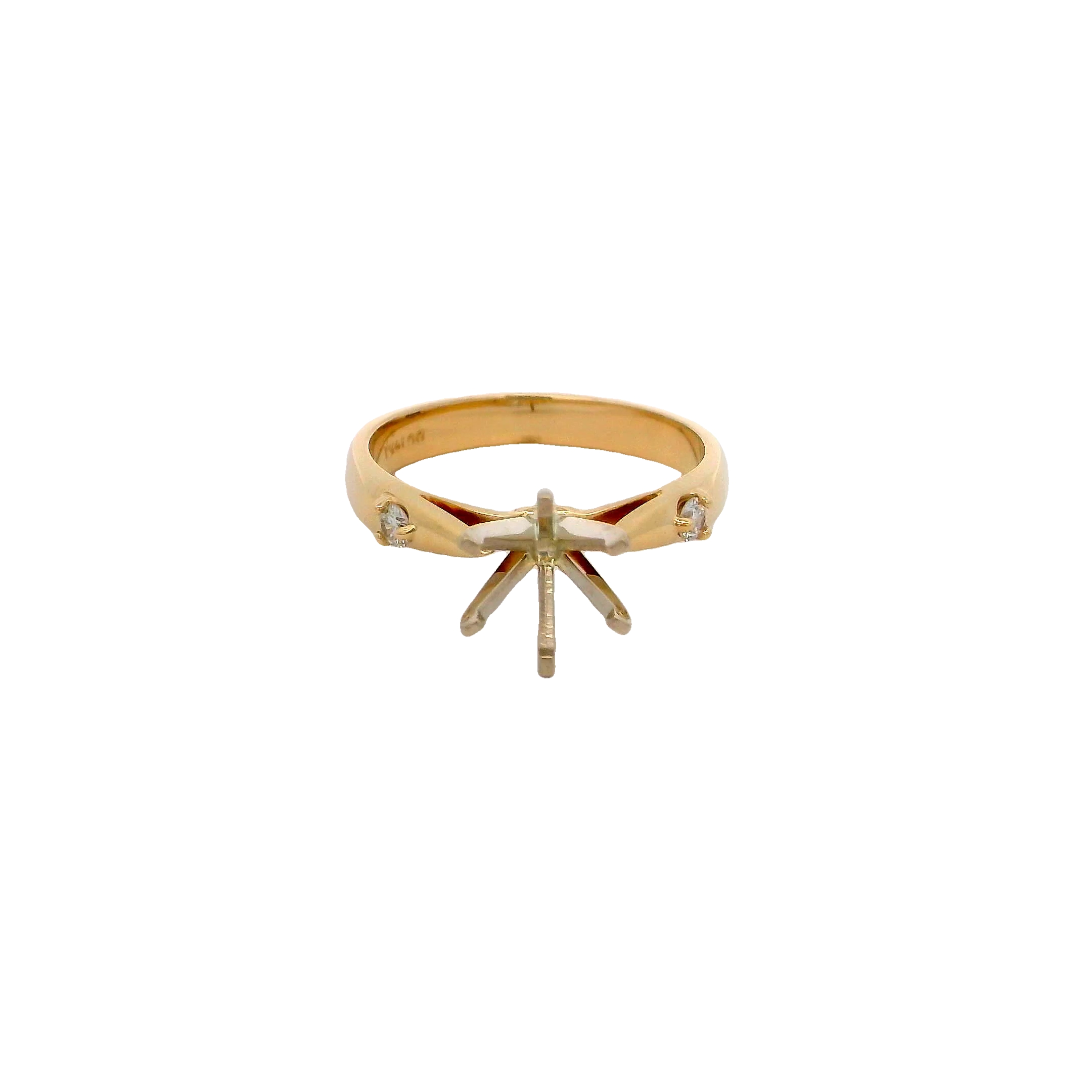 14k Yellow Gold Semi Mount Engagement Setting