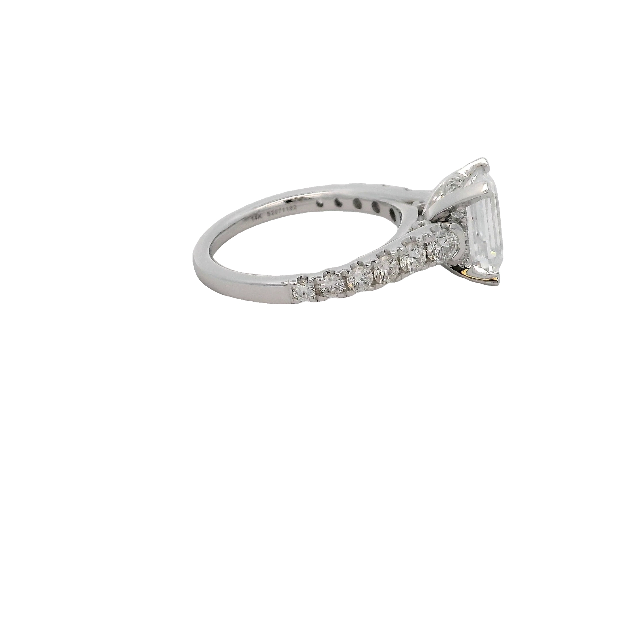 14k White Gold Diamond Semi Mount Engagement Ring