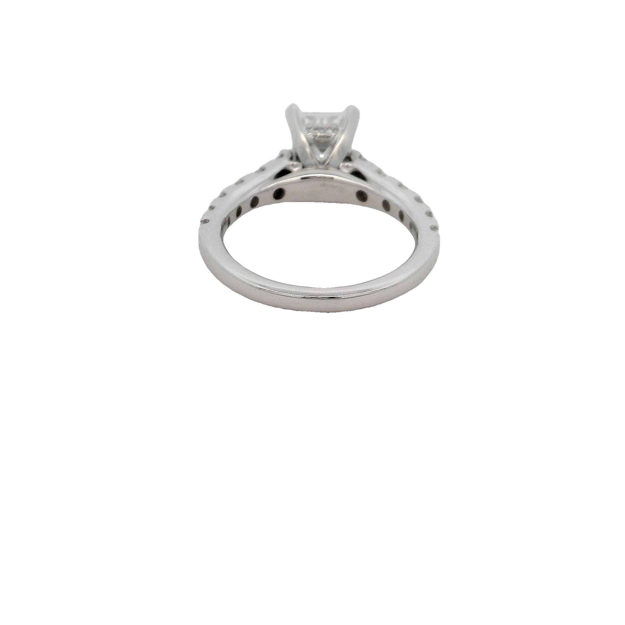 14k White Gold Diamond Semi Mount Engagement Ring
