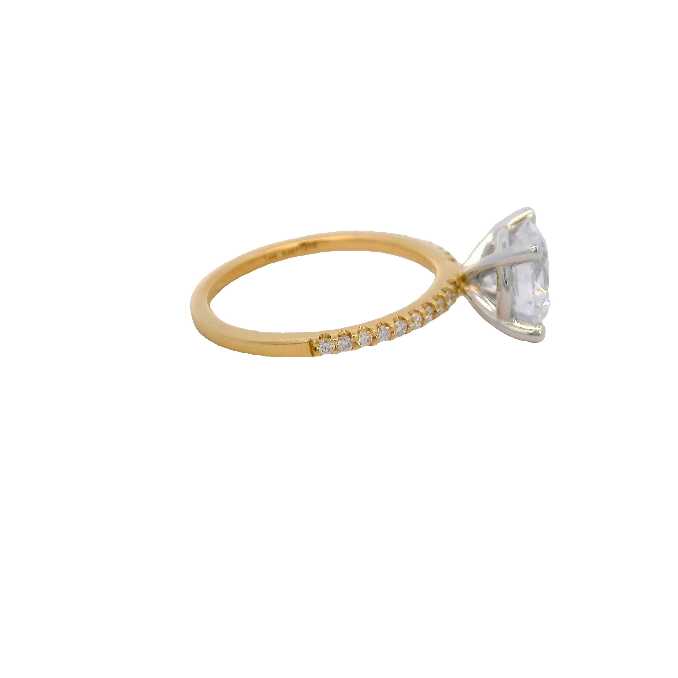 14k Two-toned Diamond Semi Mount Engagement Ring