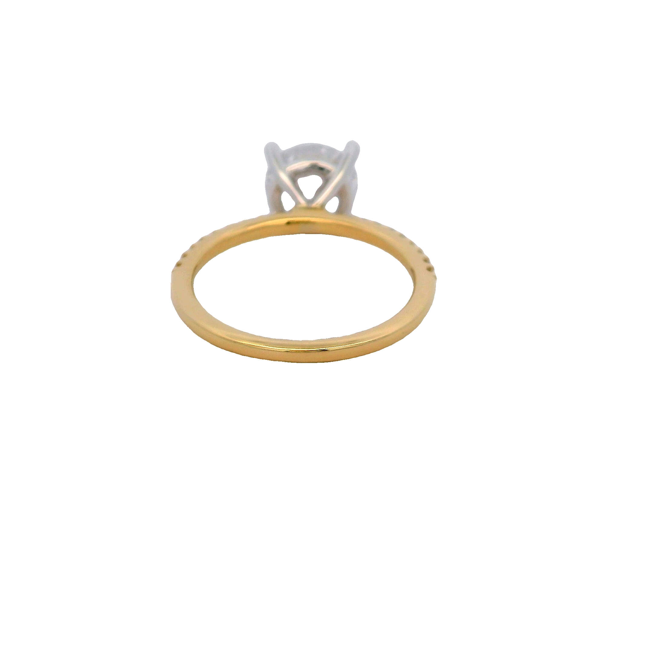 14k Two-toned Diamond Semi Mount Engagement Ring