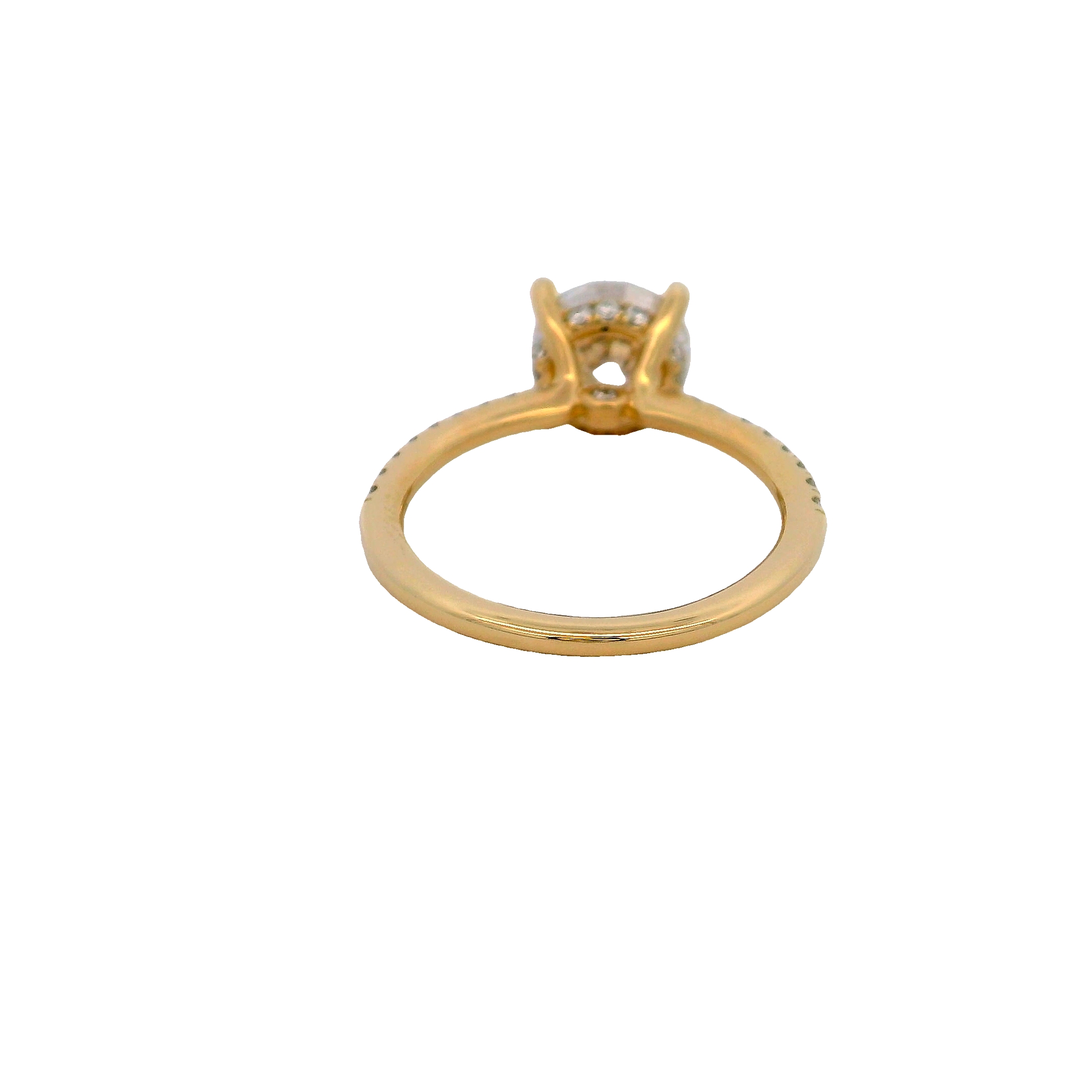 14k Yellow Gold Diamond Semi Mount Engagement Ring
