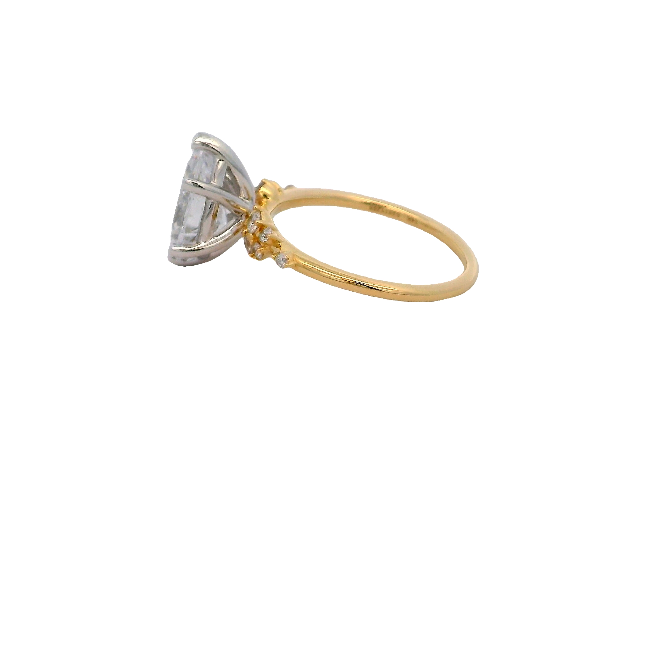14k Two-toned Diamond Semi Mount Engagement Ring