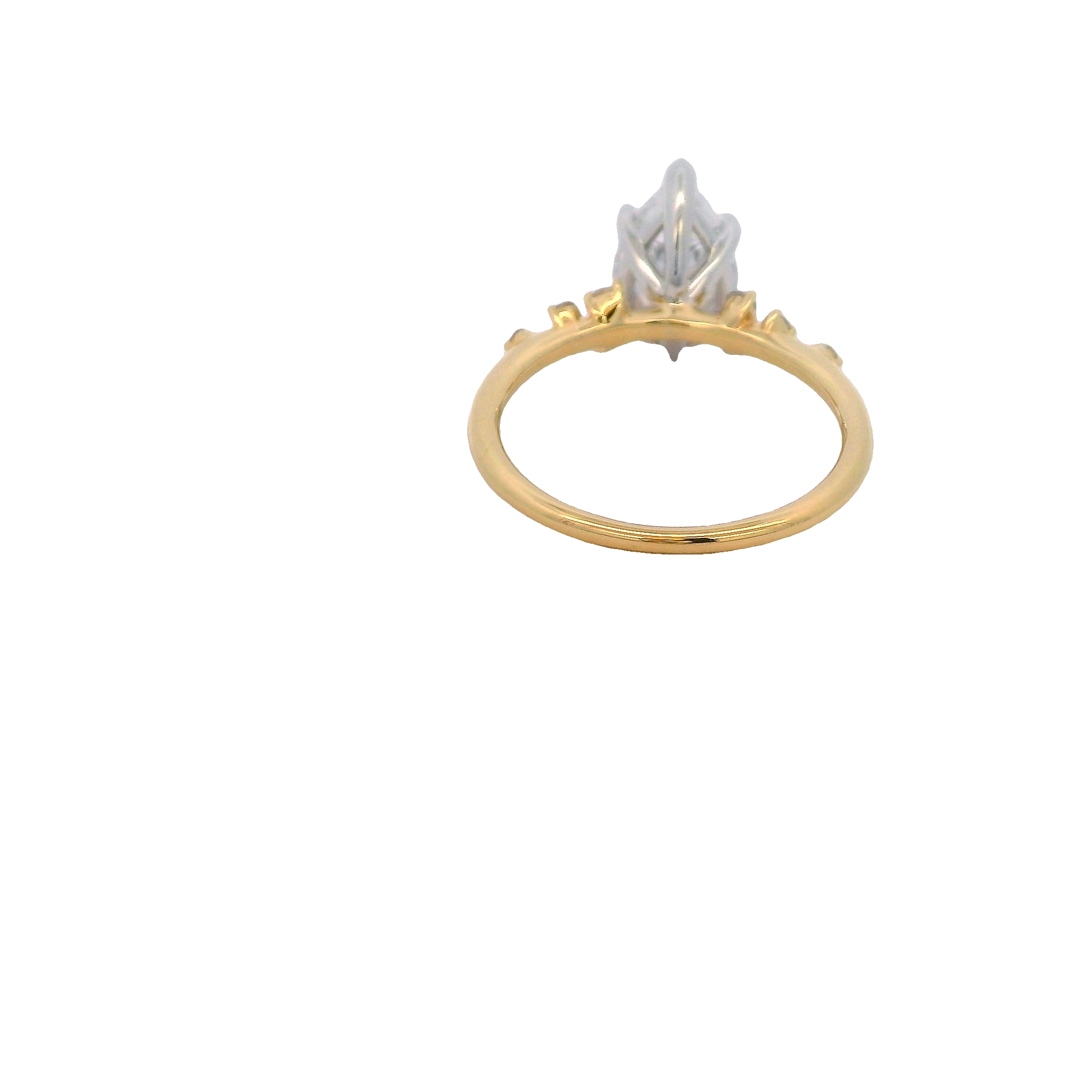 14k Two-toned Diamond Semi Mount Engagement Ring