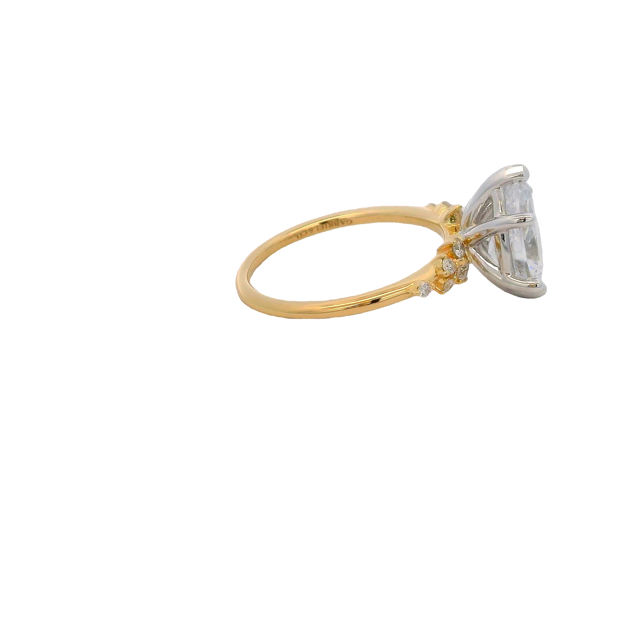 14k Two-toned Diamond Semi Mount Engagement Ring