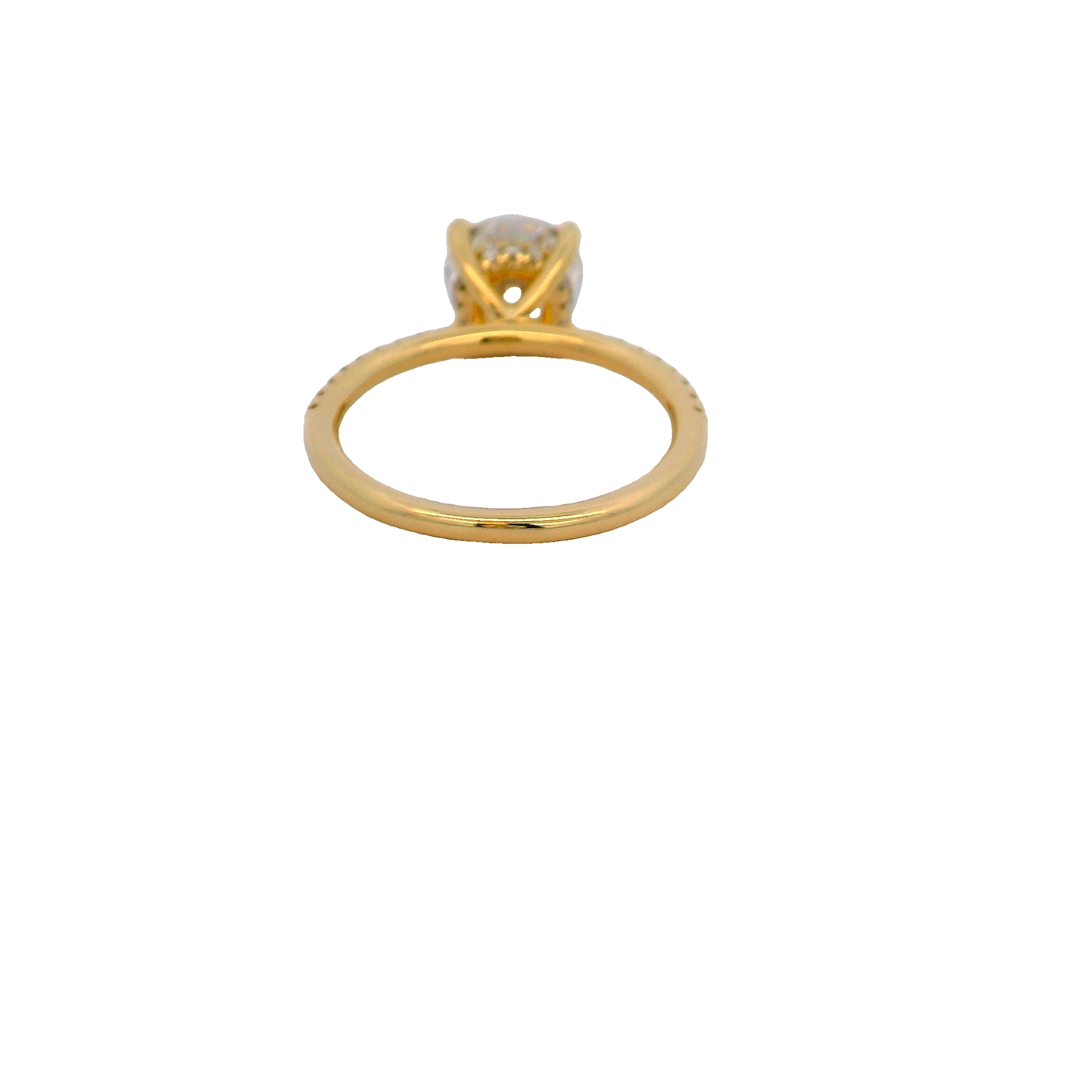 14k Yellow Gold Diamond Semi Mount Engagement Ring