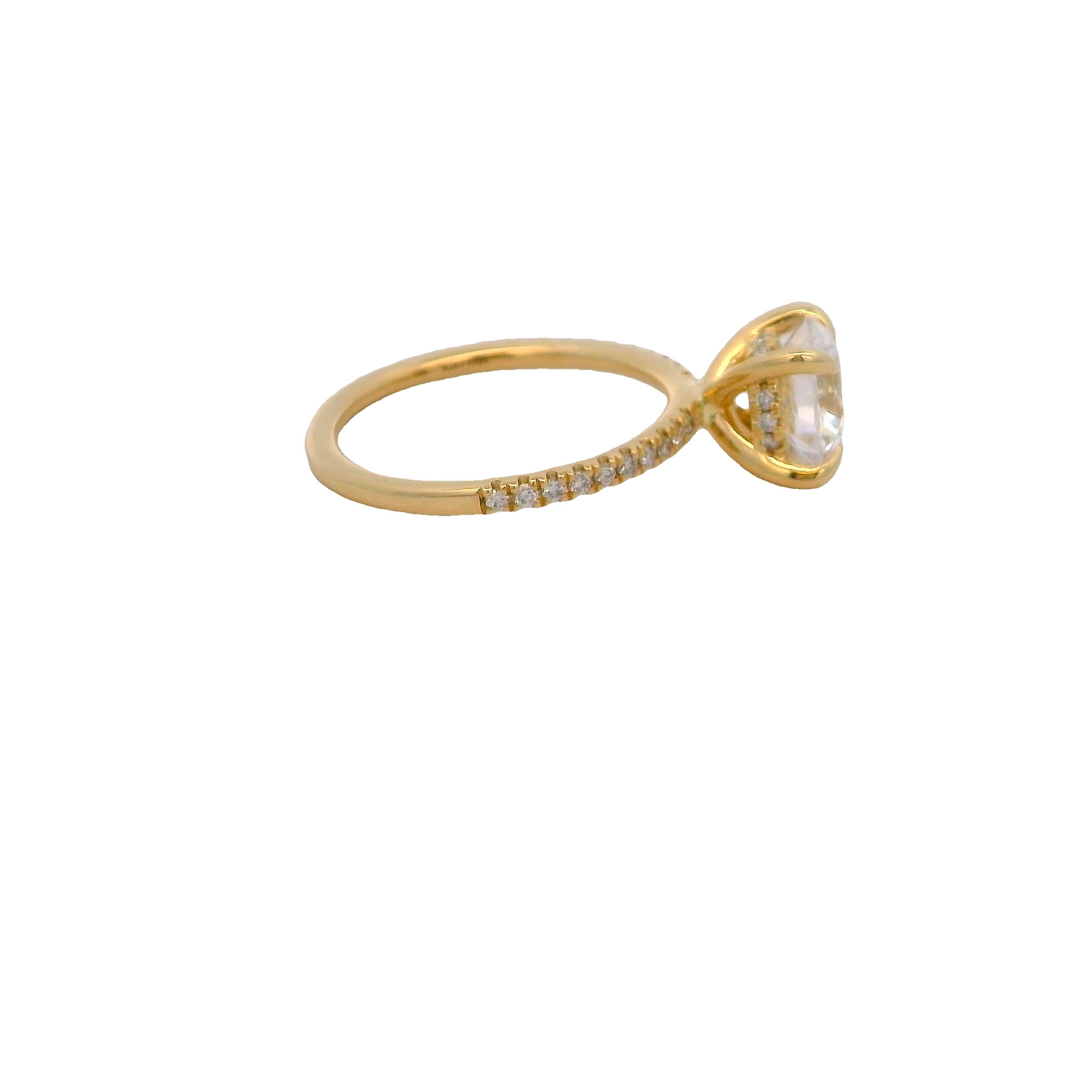 14k Yellow Gold Diamond Semi Mount Engagement Ring