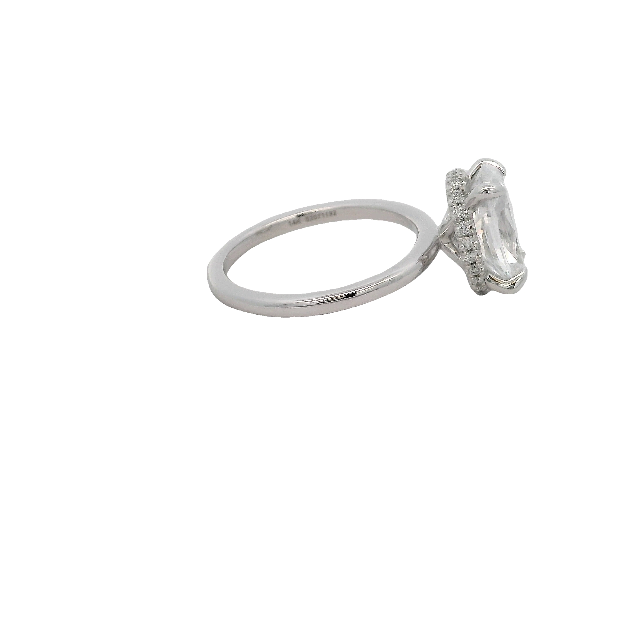 14k White Gold Diamond Semi Mount Engagement Ring
