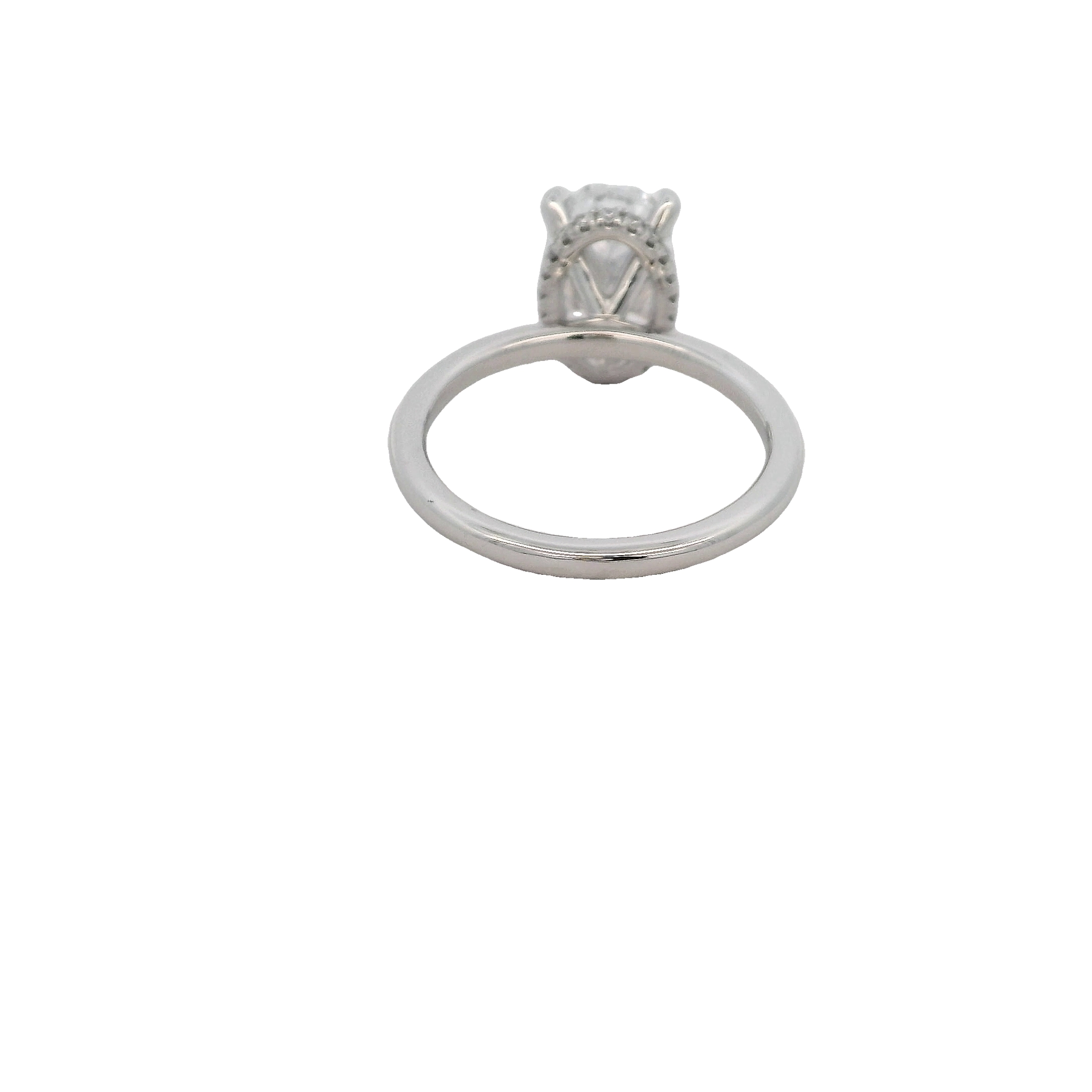 14k White Gold Diamond Semi Mount Engagement Ring