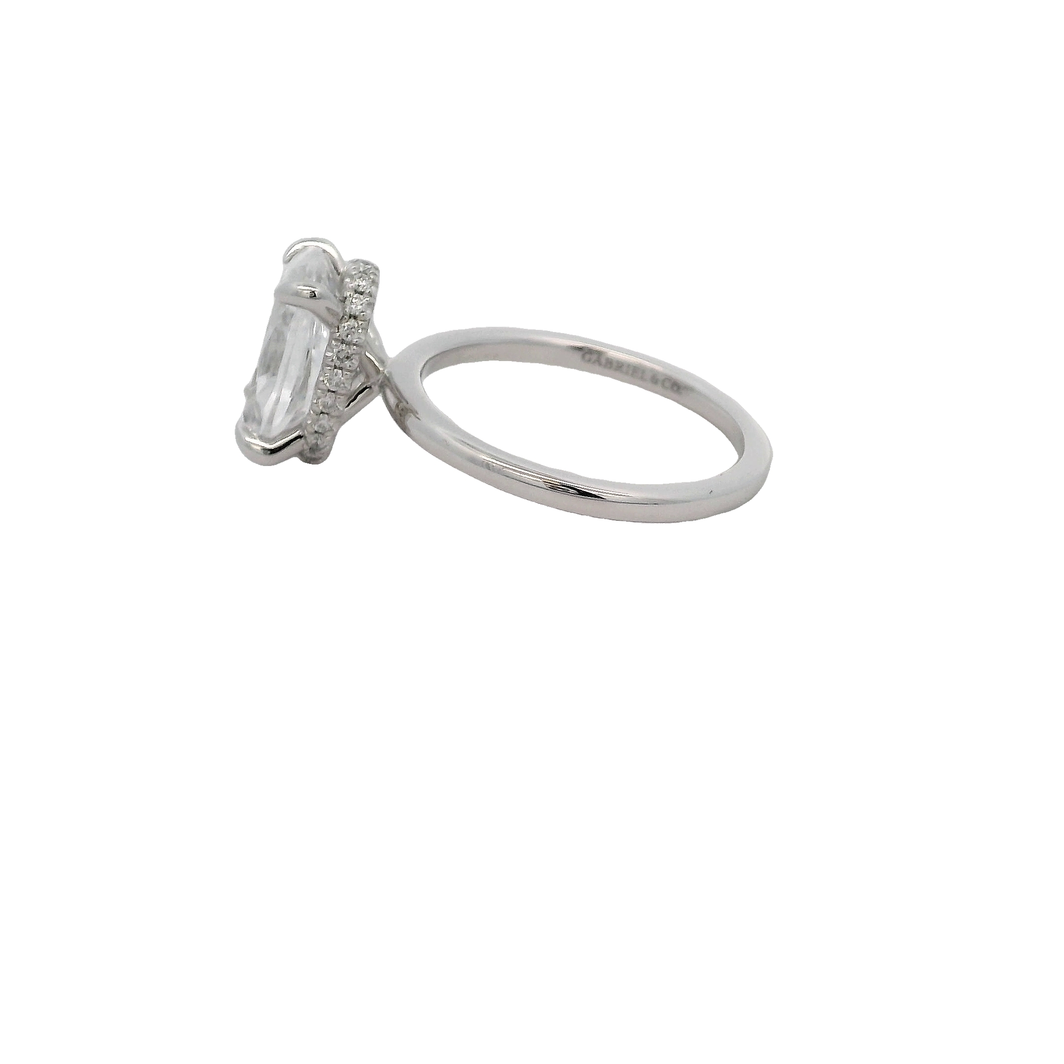 14k White Gold Diamond Semi Mount Engagement Ring