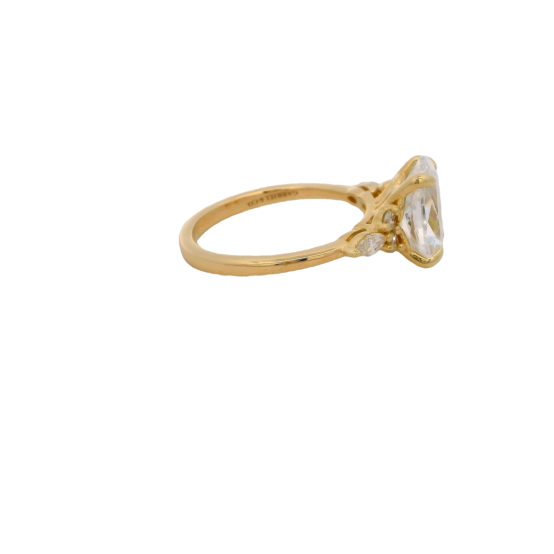 14k Yellow Gold Diamond Semi Mount Engagement Ring