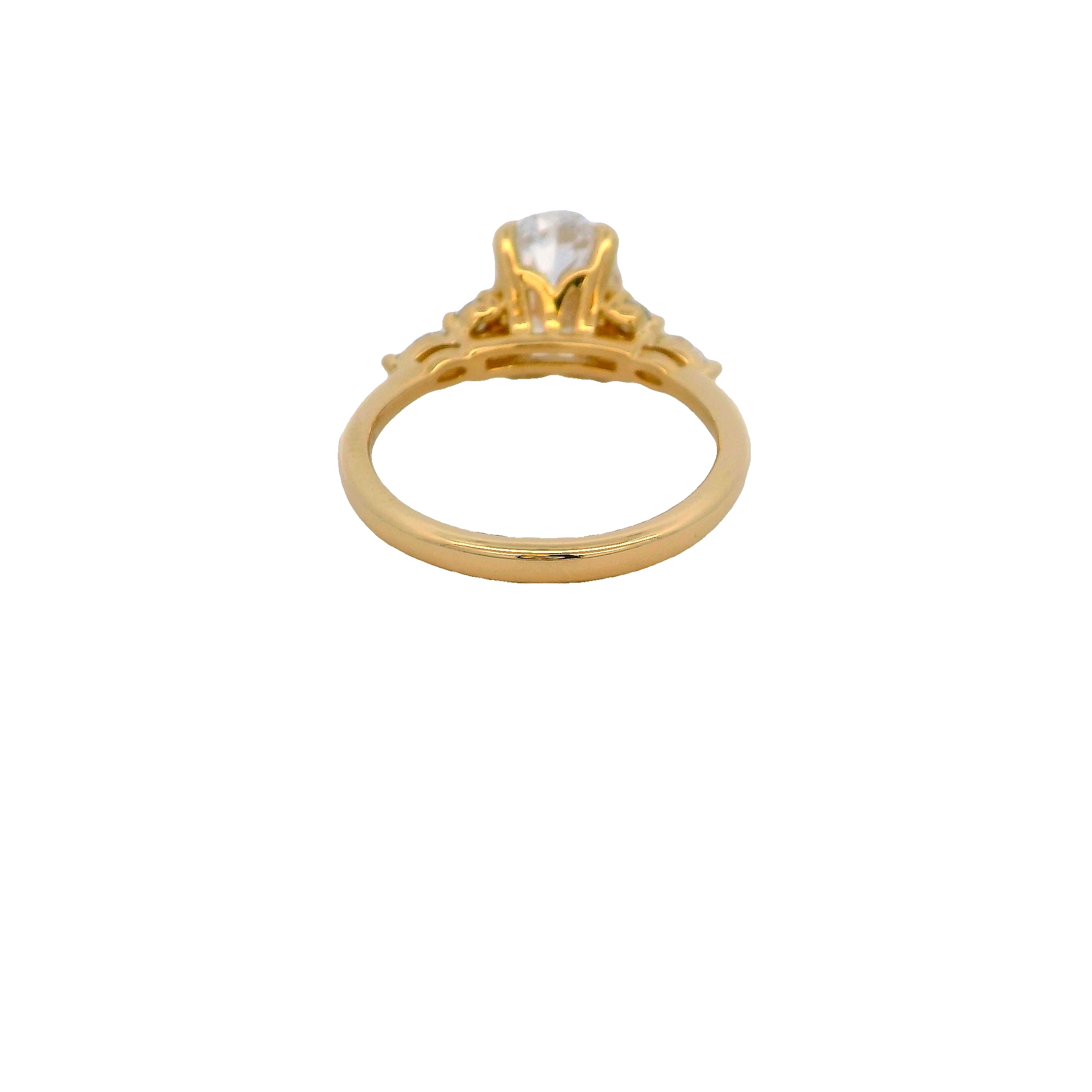 14k Yellow Gold Diamond Semi Mount Engagement Ring