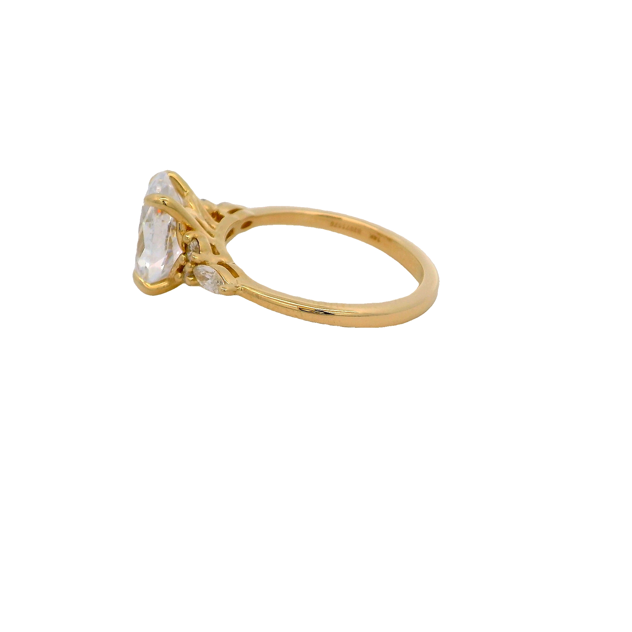 14k Yellow Gold Diamond Semi Mount Engagement Ring