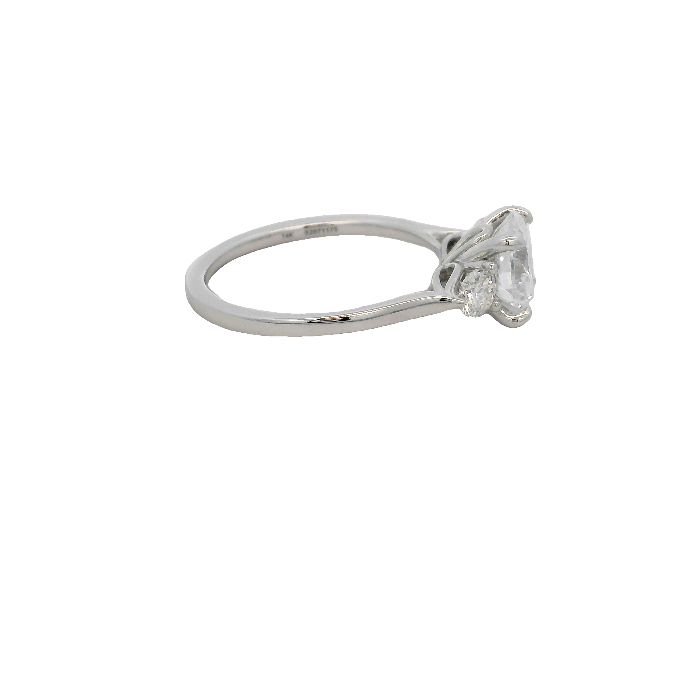 14k White Gold Diamond Semi Mount Engagement Ring