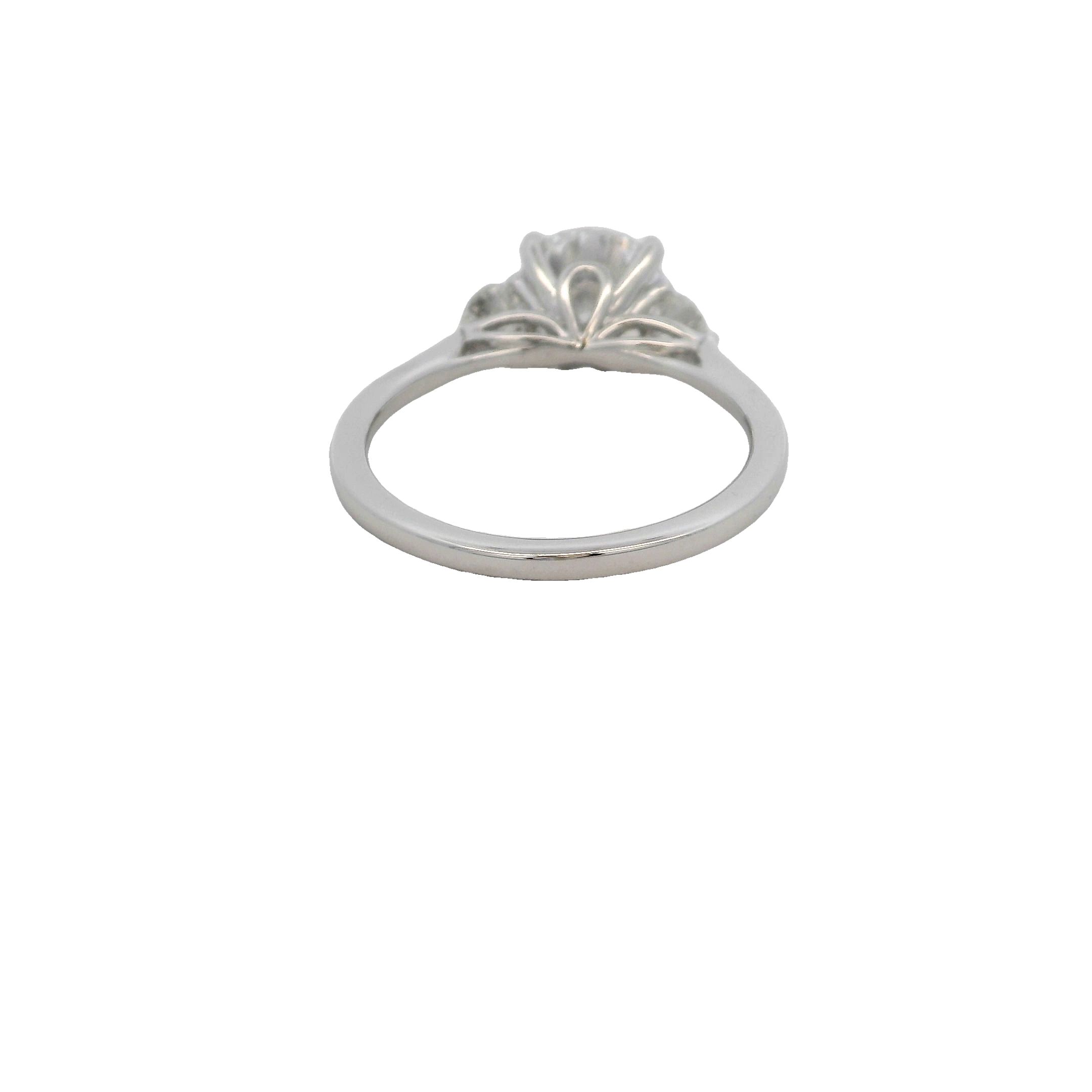 14k White Gold Diamond Semi Mount Engagement Ring