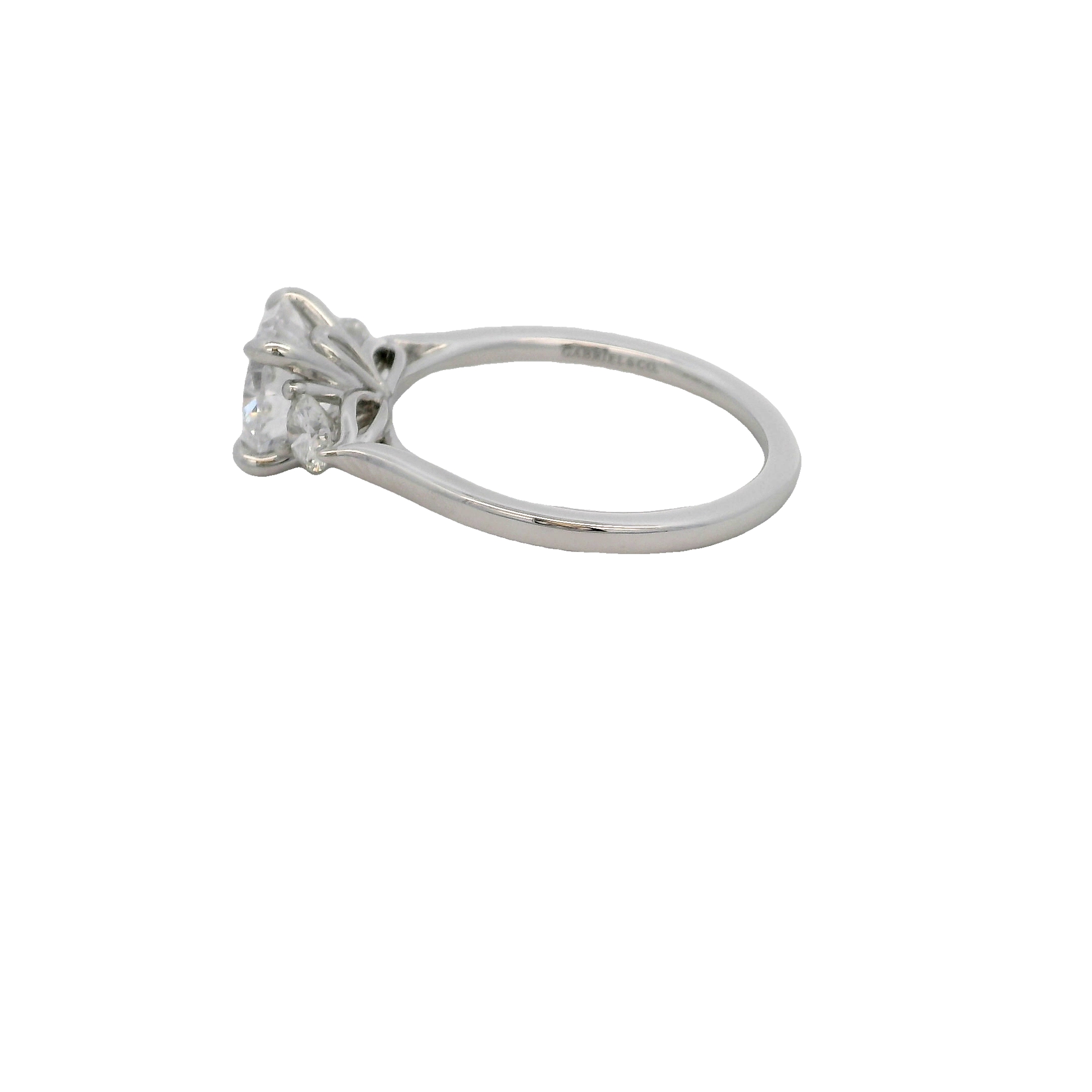 14k White Gold Diamond Semi Mount Engagement Ring