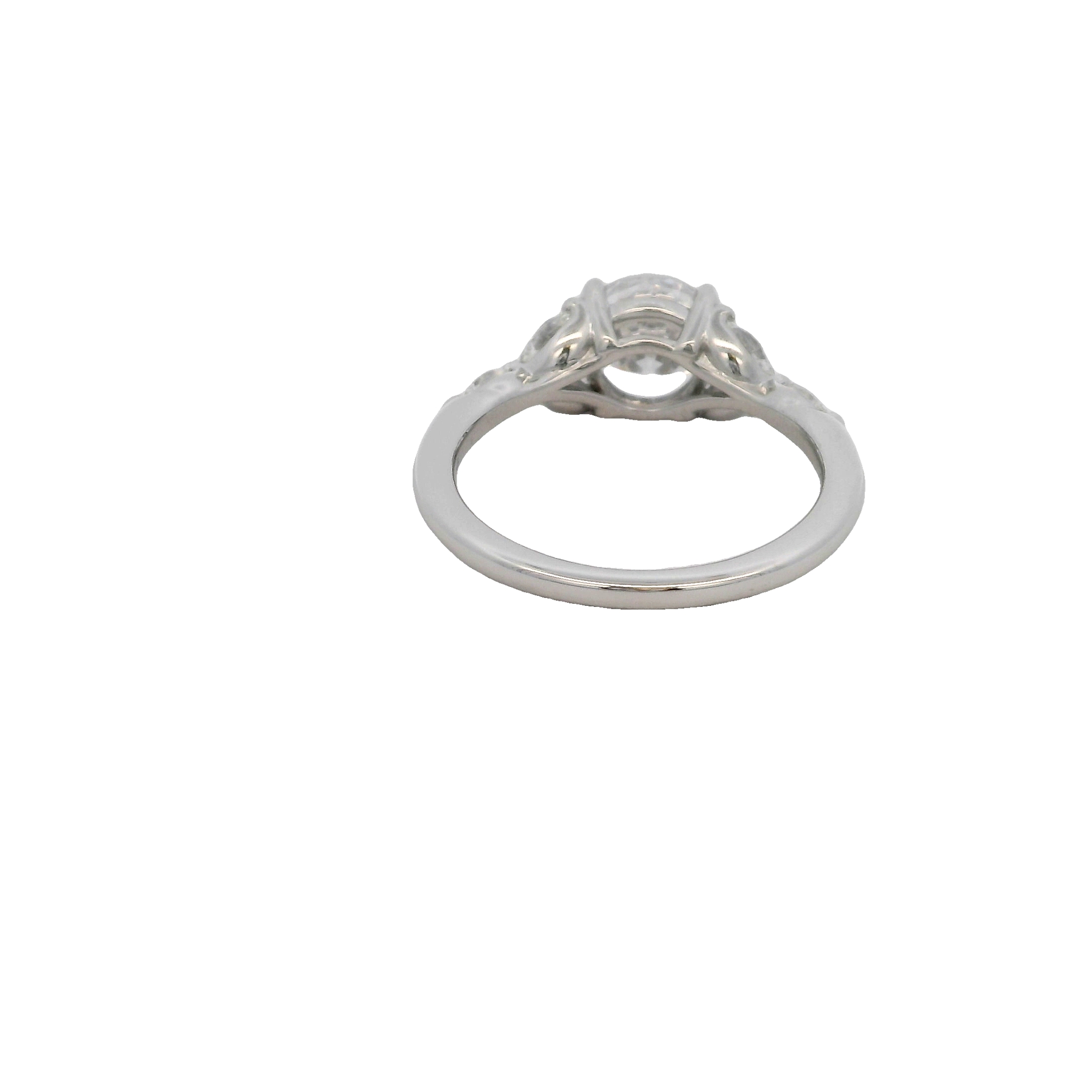 14k White Gold Diamond Semi Mount Engagement Ring