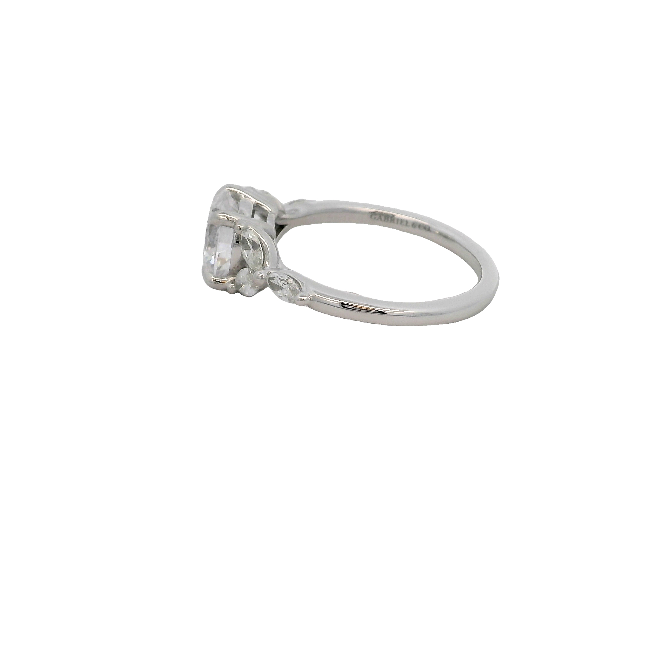 14k White Gold Diamond Semi Mount Engagement Ring