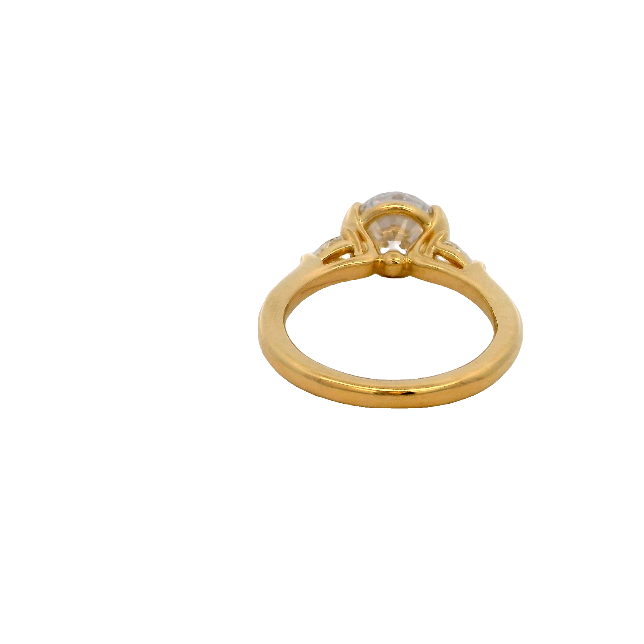 14k Yellow Gold Diamond Semi Mount Engagement Ring