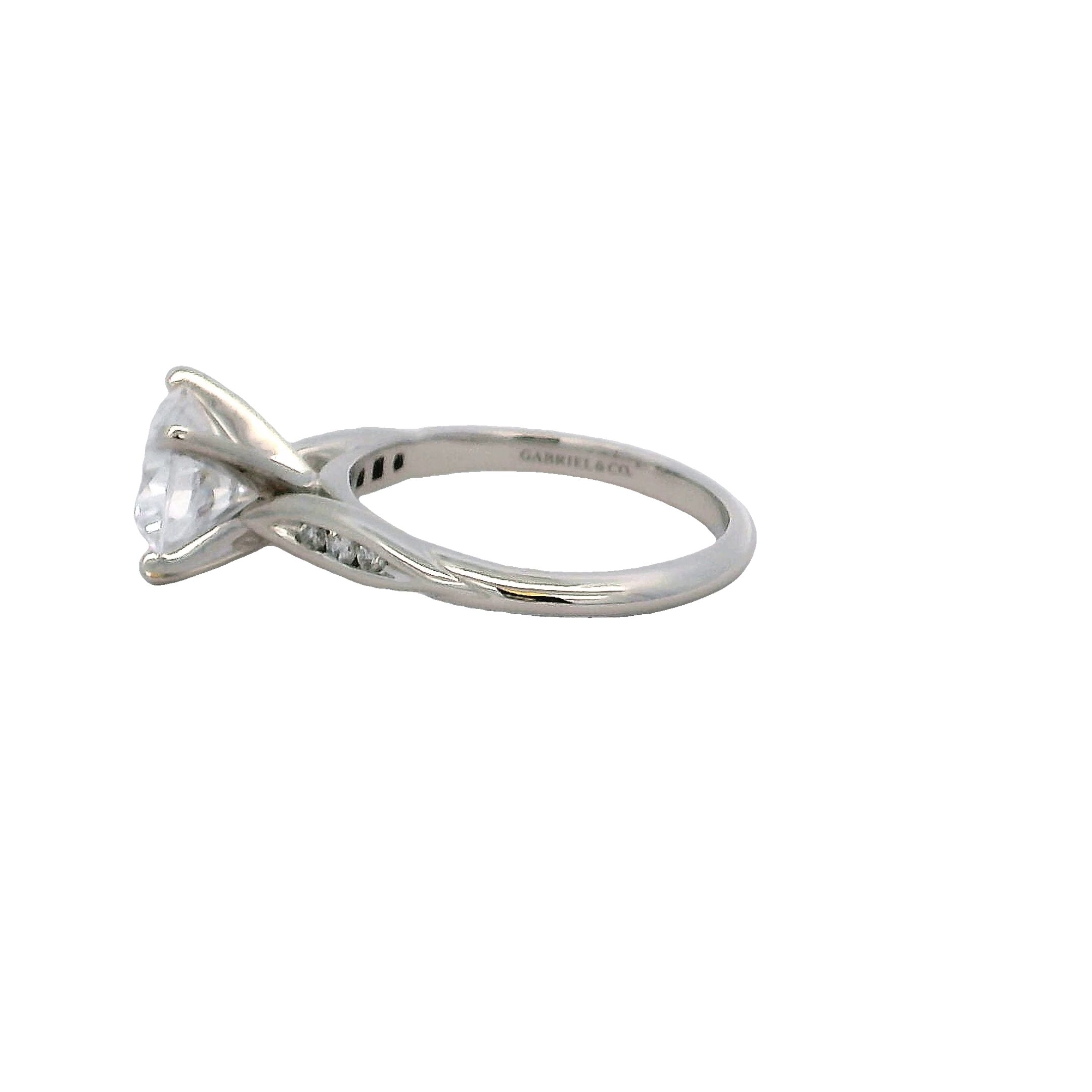 14k White Gold Diamond Semi Mount Engagement Ring