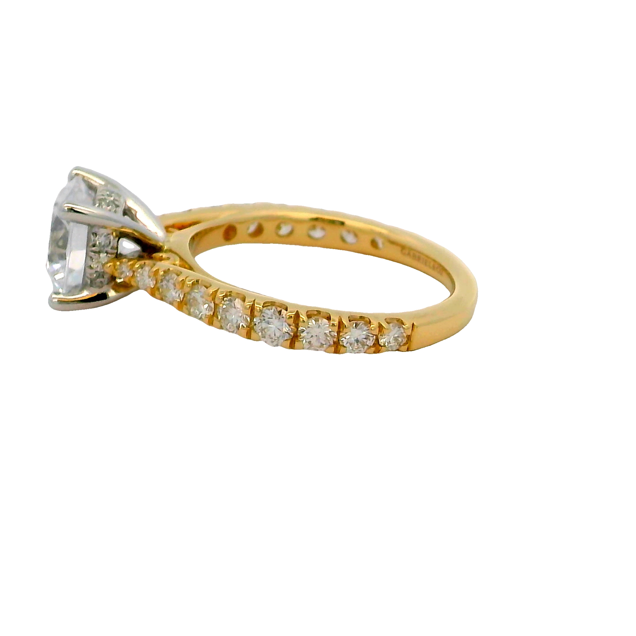 14k Two-toned Diamond Semi Mount Engagement Ring