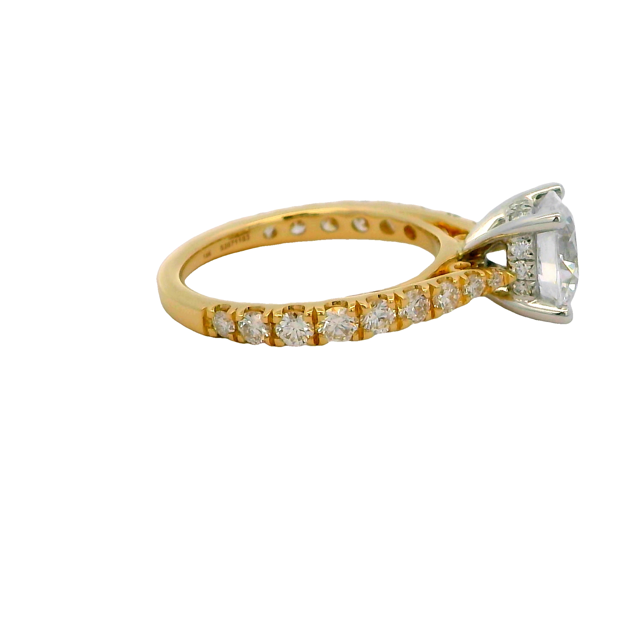 14k Two-toned Diamond Semi Mount Engagement Ring
