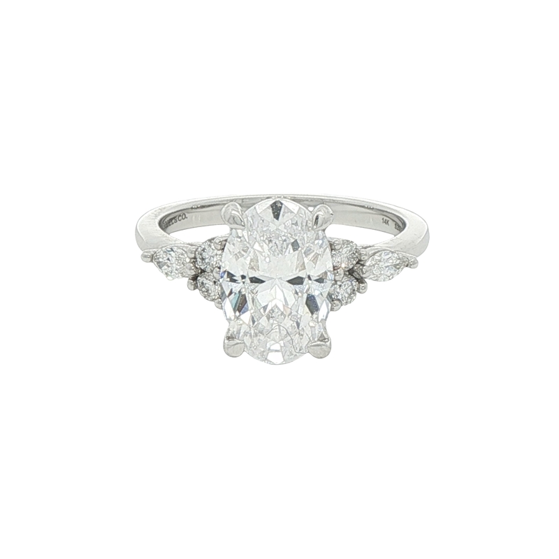 14k White Gold Engagement Ring Setting