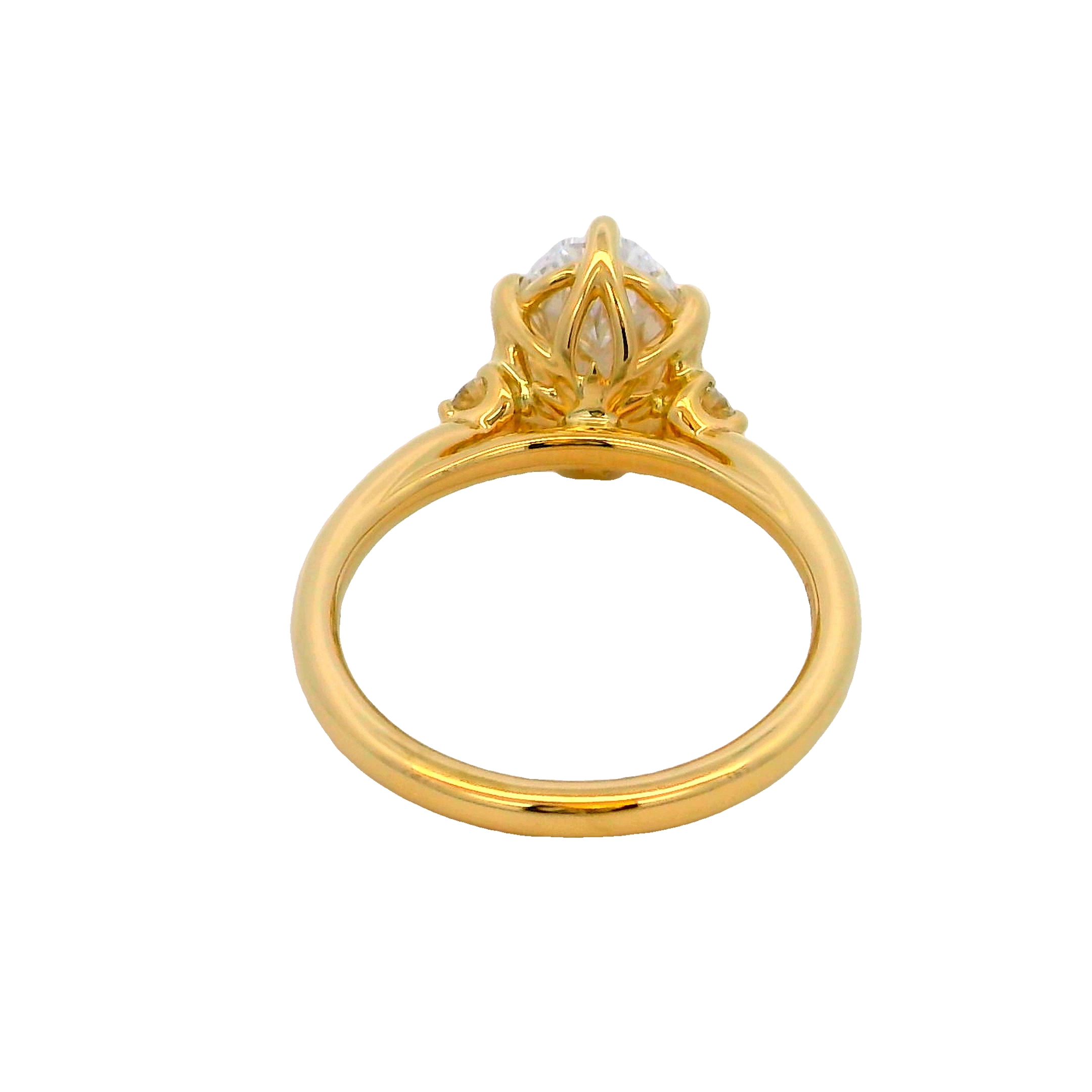 14k Yellow Gold Diamond Solitaire Engagement Ring