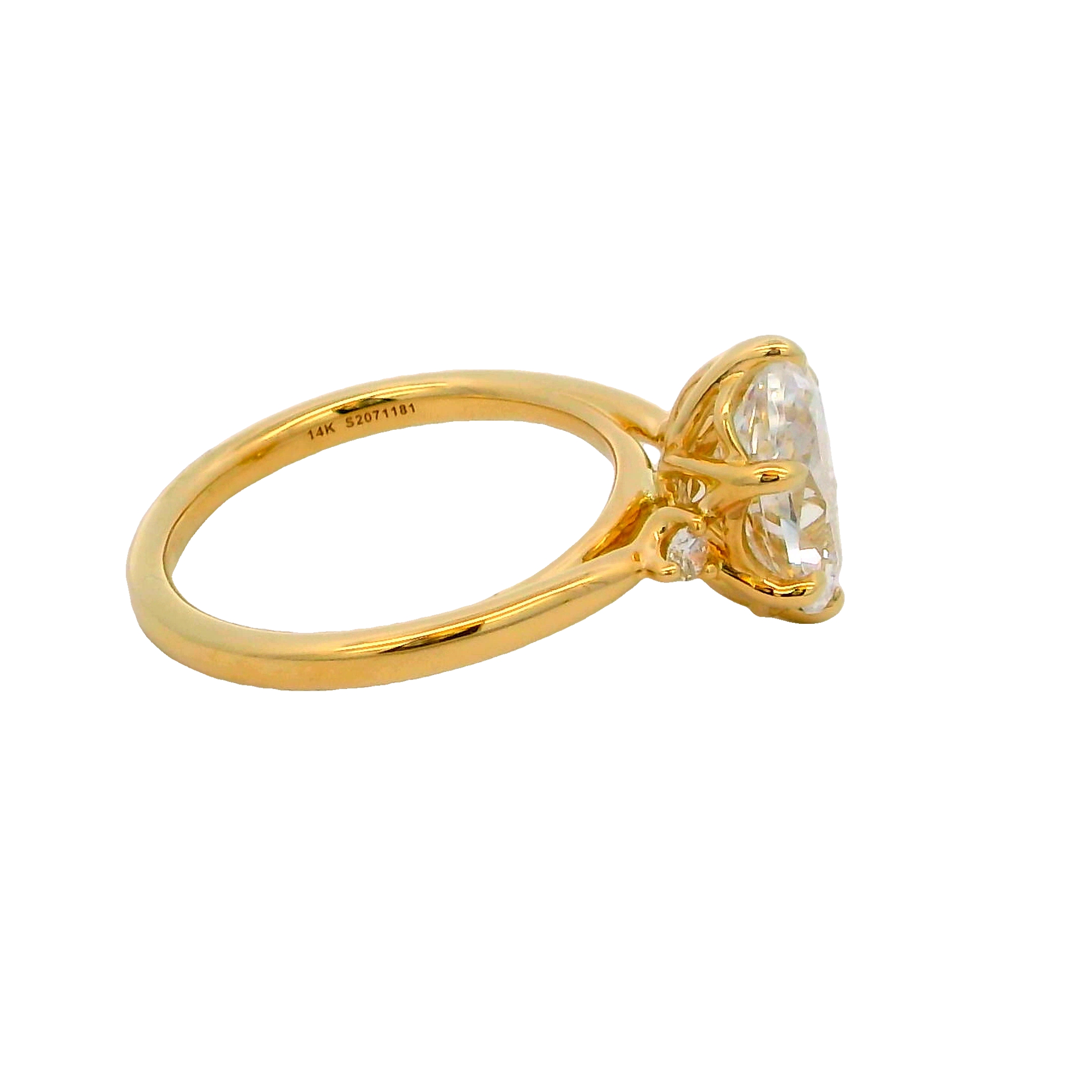 14k Yellow Gold Diamond Solitaire Engagement Ring