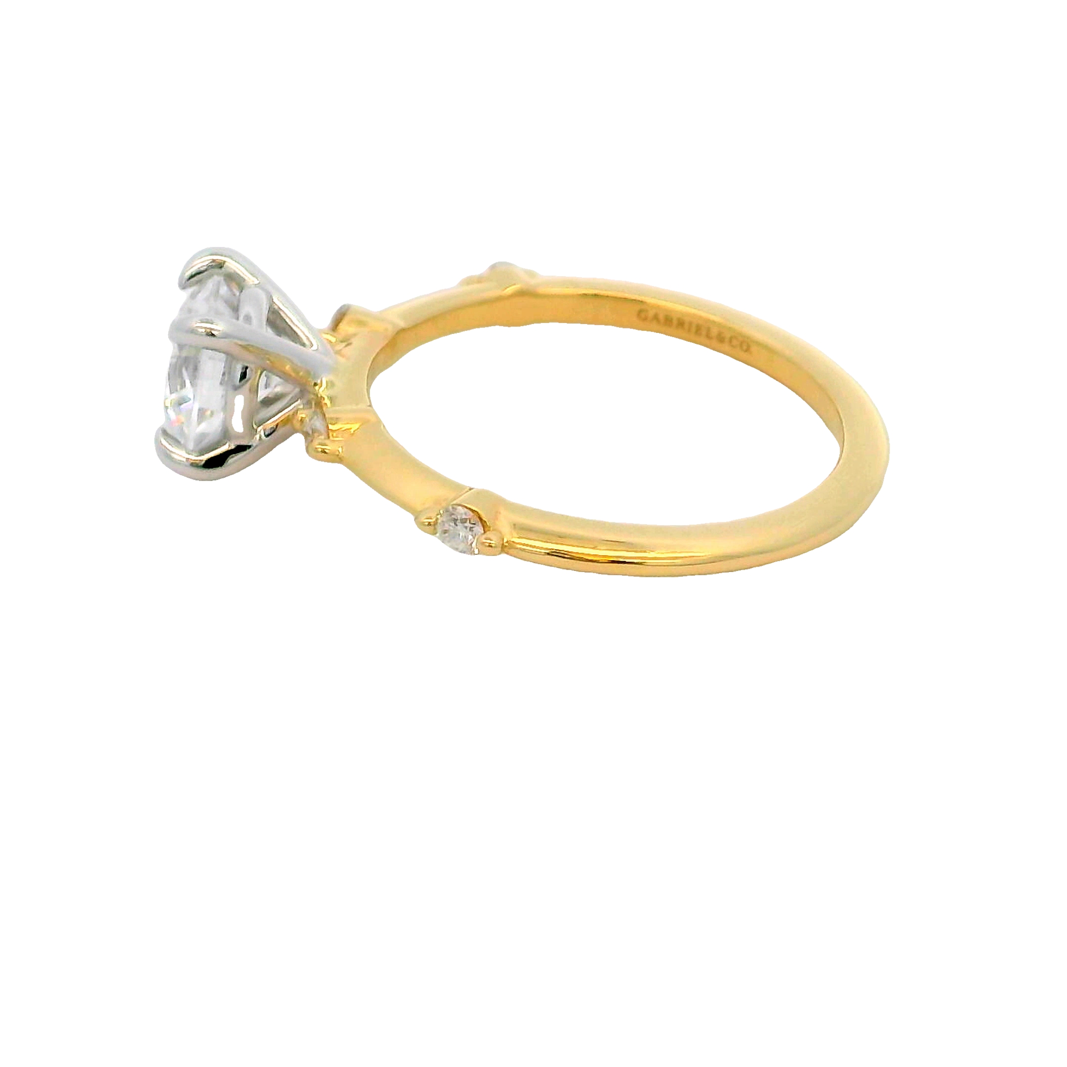 14k Yellow Gold Solitaire Diamond Engagement Ring