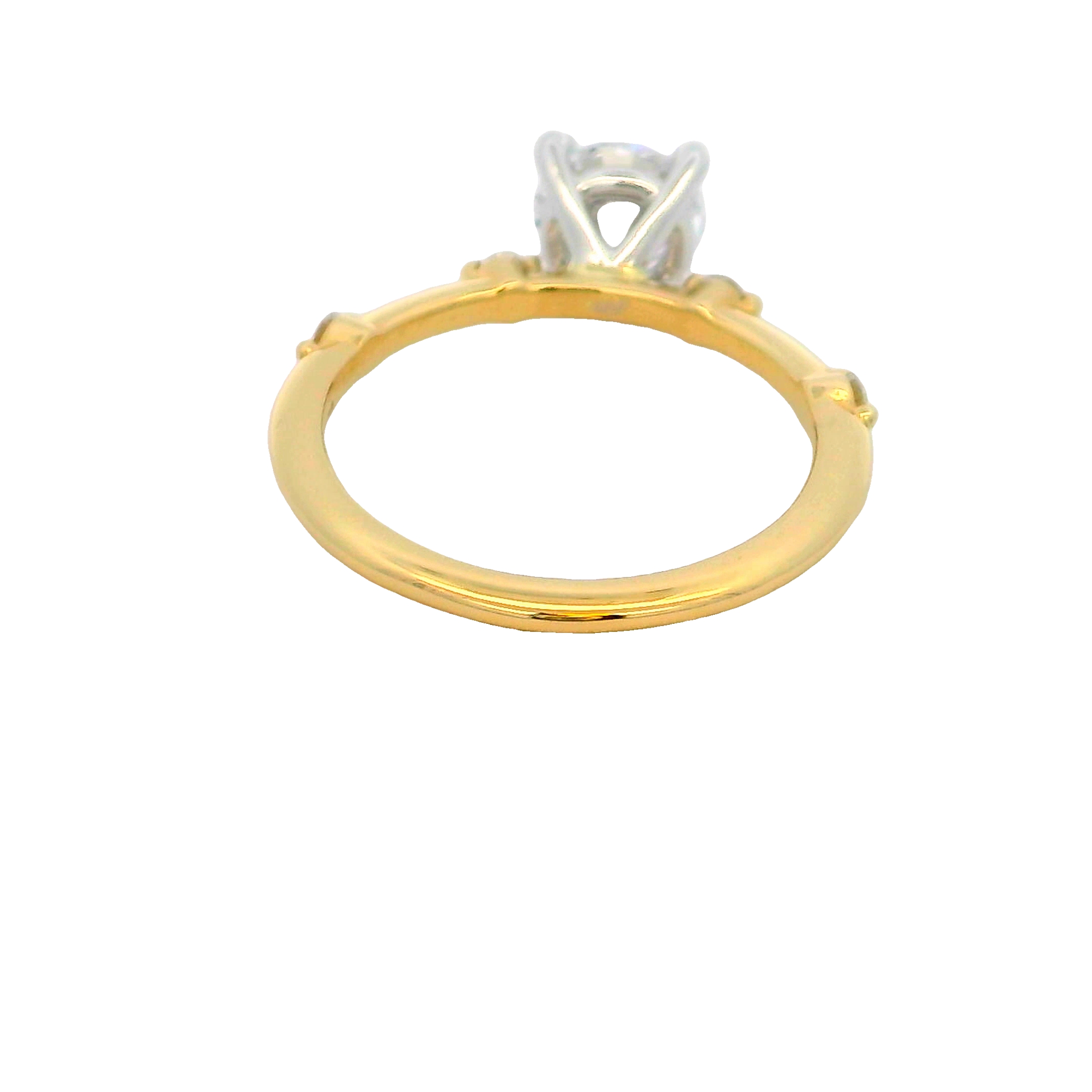 14k Yellow Gold Solitaire Diamond Engagement Ring
