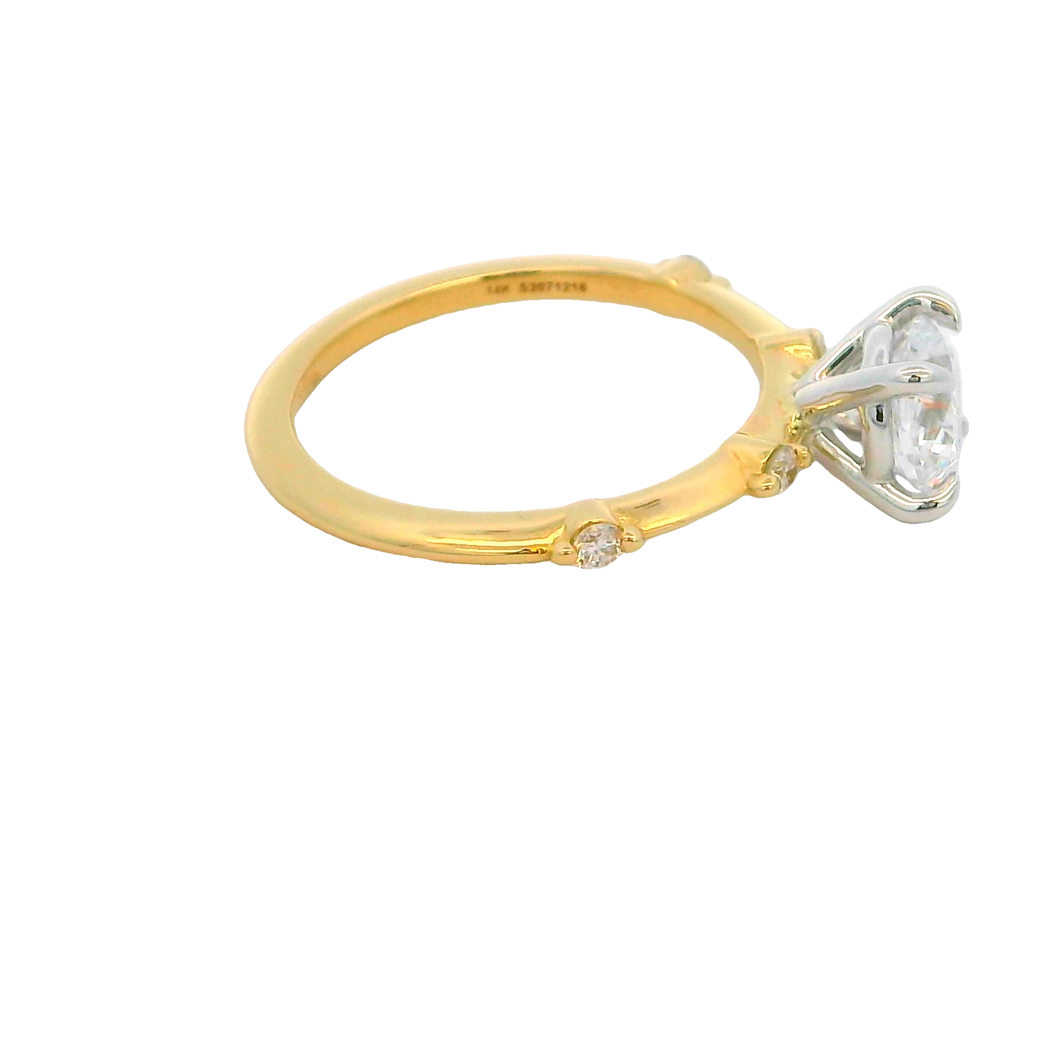 14k Yellow Gold Solitaire Diamond Engagement Ring