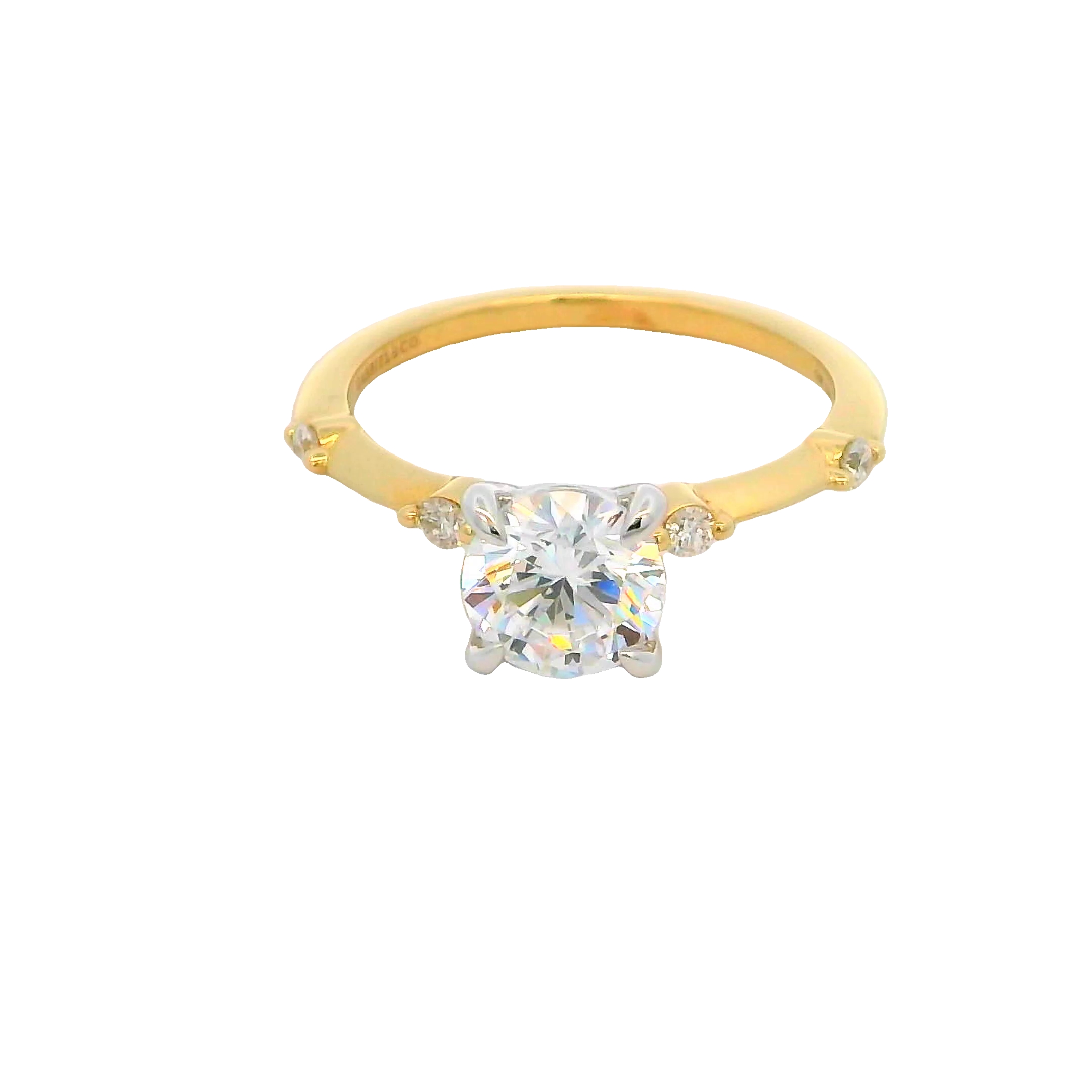 14k Yellow Gold Solitaire Diamond Engagement Ring