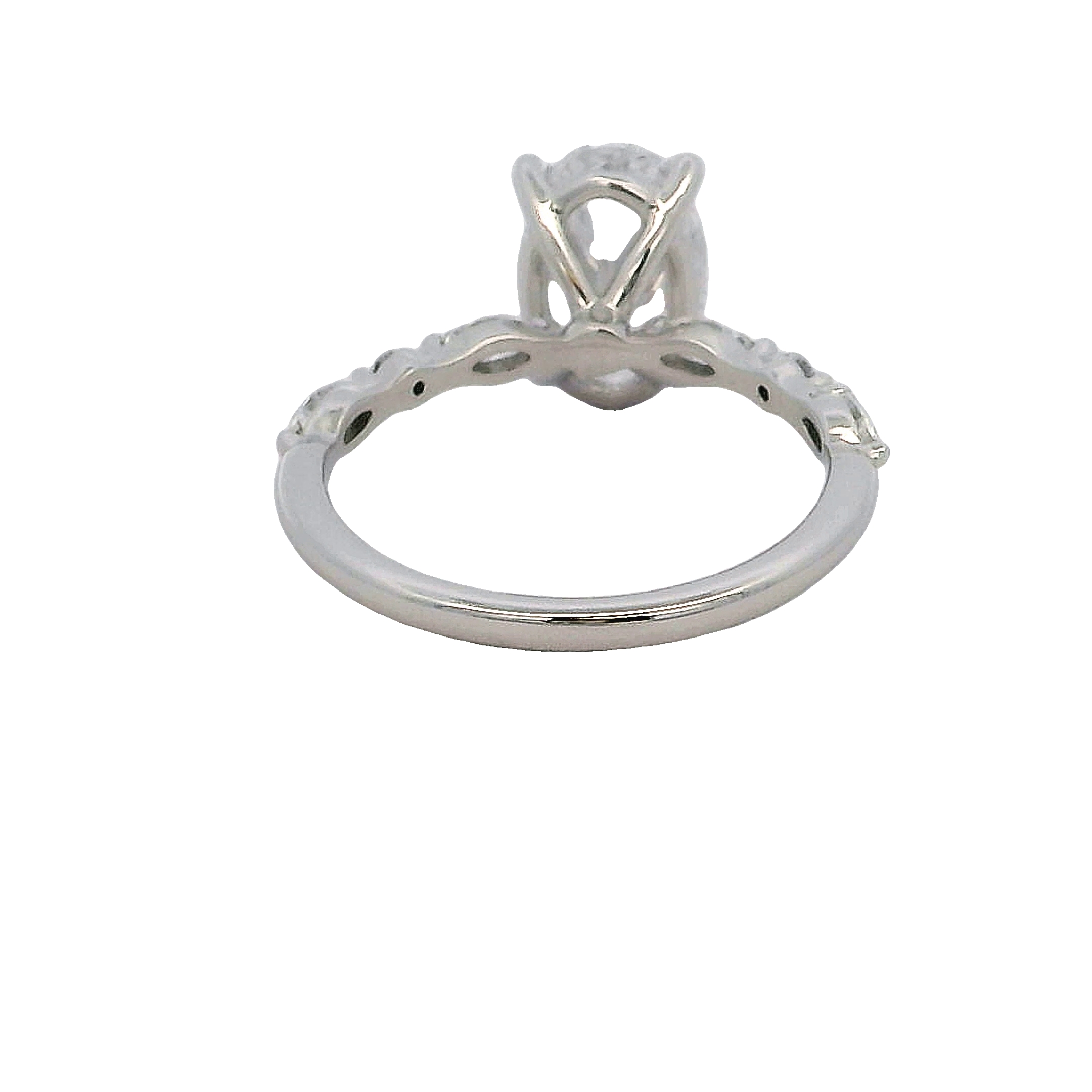 14k White Gold Diamond Solitaire Engagement Ring