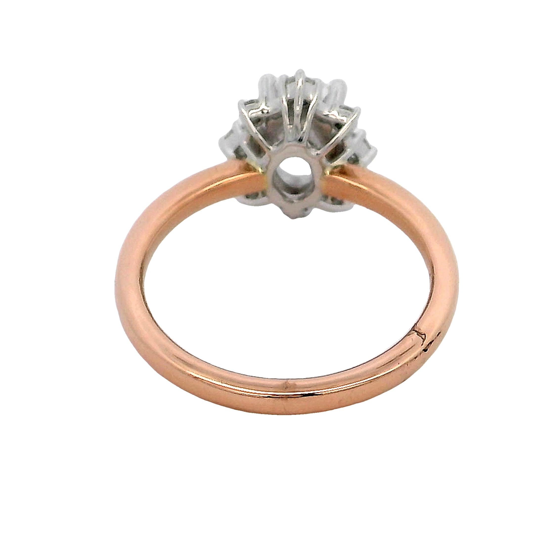 14k Rose Gold Halo Diamond Engagement Ring