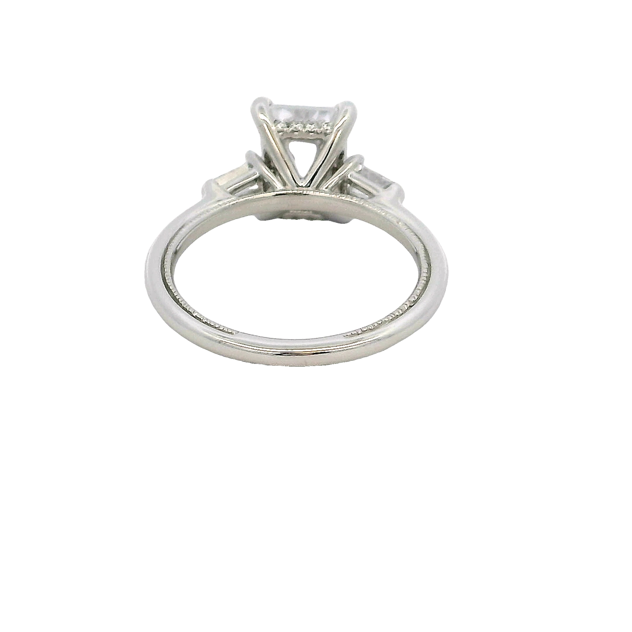 Lady's White 14 Karat 3 Stone Plus Ring Size 6.5 10 = 0.38tw Various Shapes G Vs Diamonds