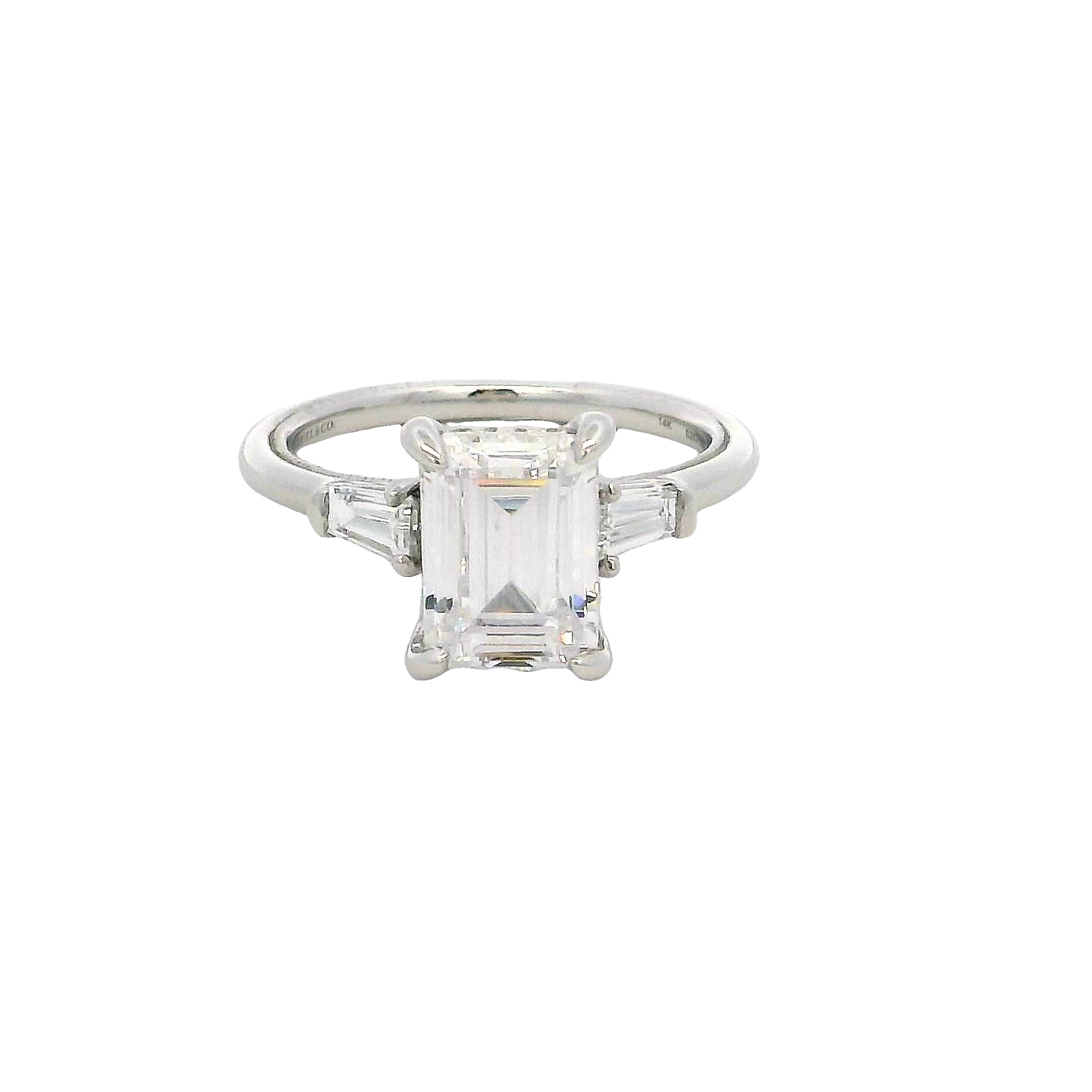 Lady's White 14 Karat 3 Stone Plus Ring Size 6.5 10 = 0.38tw Various Shapes G Vs Diamonds