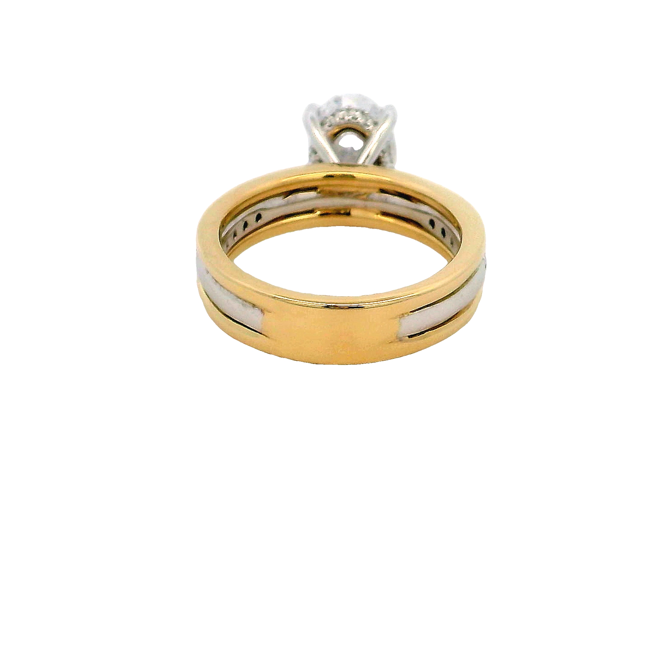 Lady's Yellow 14 Karat Wide/mature/luxe Ring Size 6.5 34 = 0.40tw Round Brilliant G Vs Diamonds