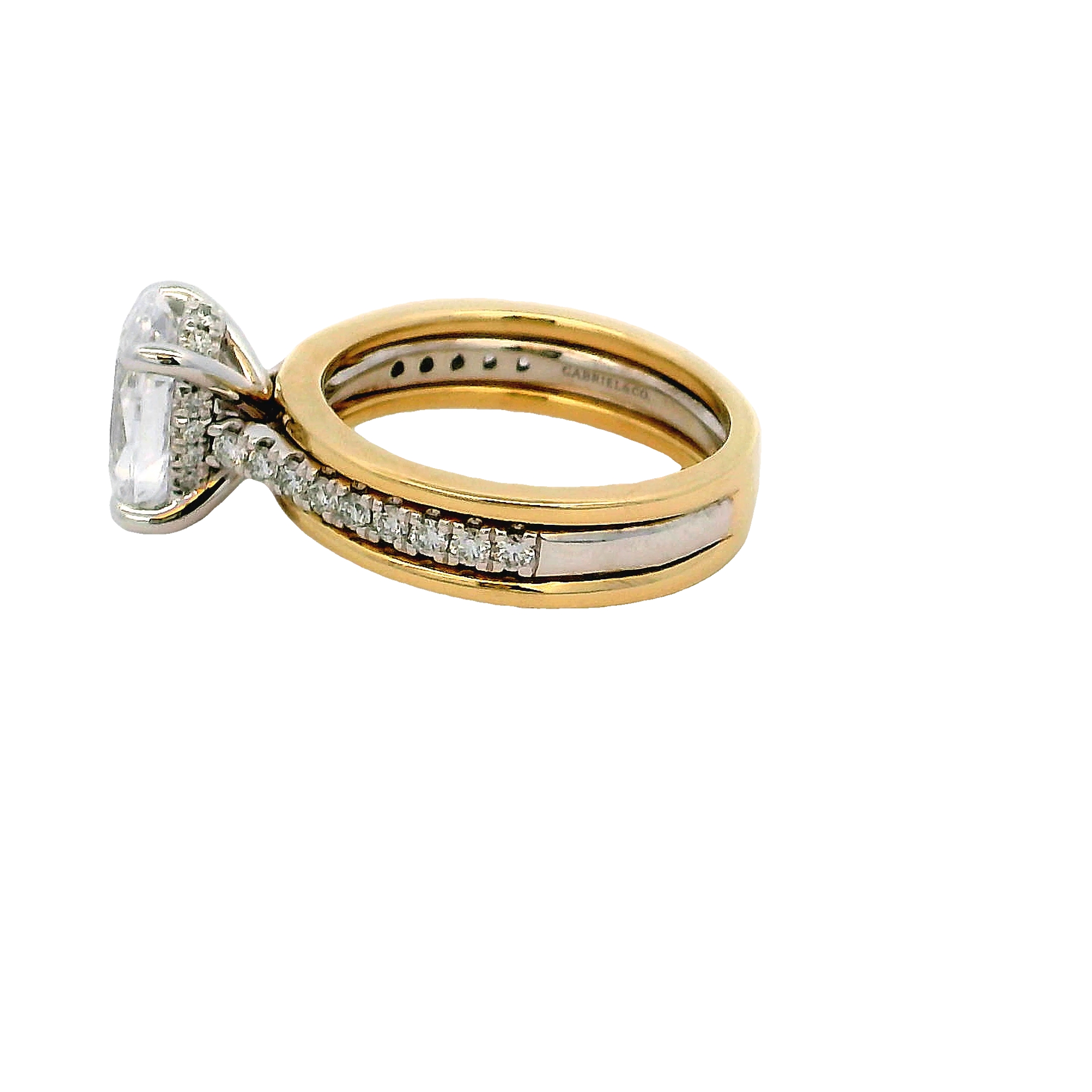 Lady's Yellow 14 Karat Wide/mature/luxe Ring Size 6.5 34 = 0.40tw Round Brilliant G Vs Diamonds