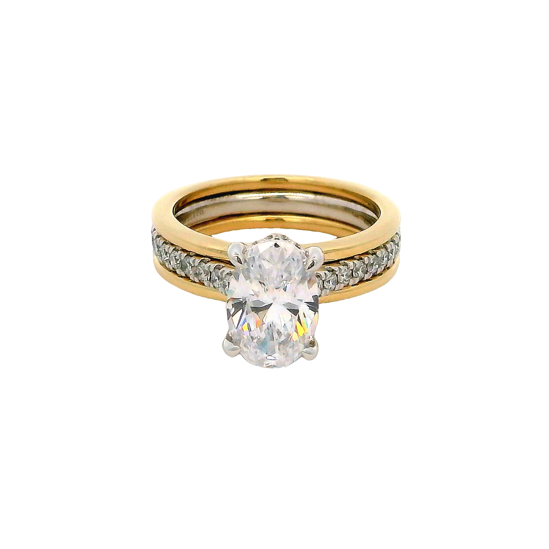 Lady's Yellow 14 Karat Wide/mature/luxe Ring Size 6.5 34 = 0.40tw Round Brilliant G Vs Diamonds