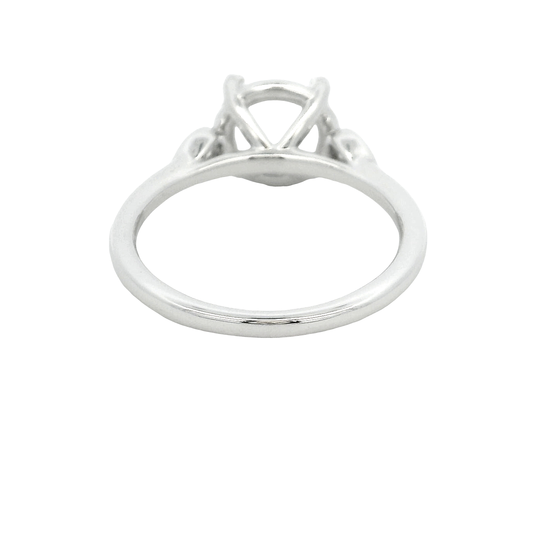 14k White Gold Three Stone Diamond Engagement Ring