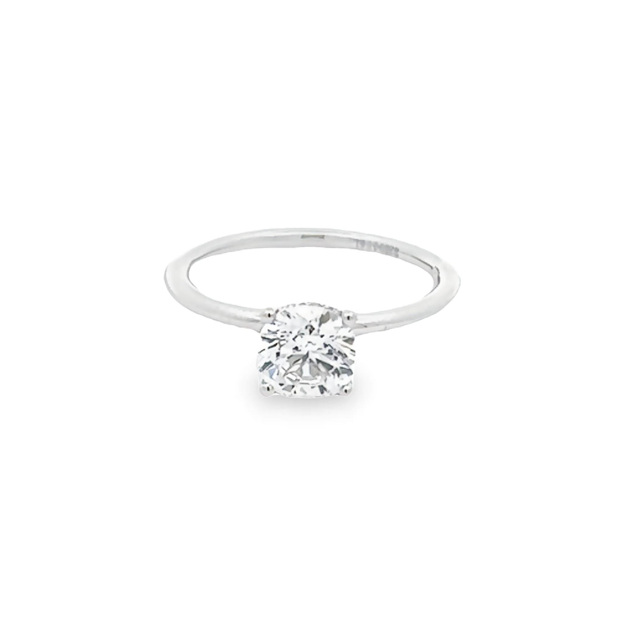 14k White Gold Semi Mount Engagement Ring