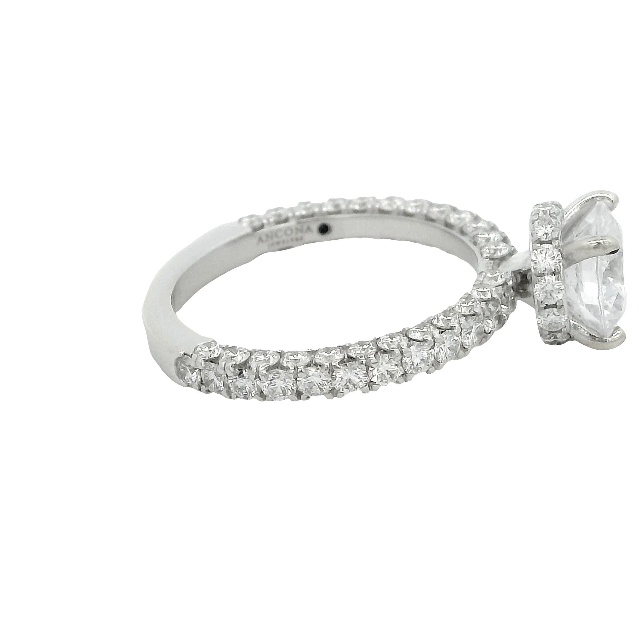 14k White Gold Diamond Engagement Ring