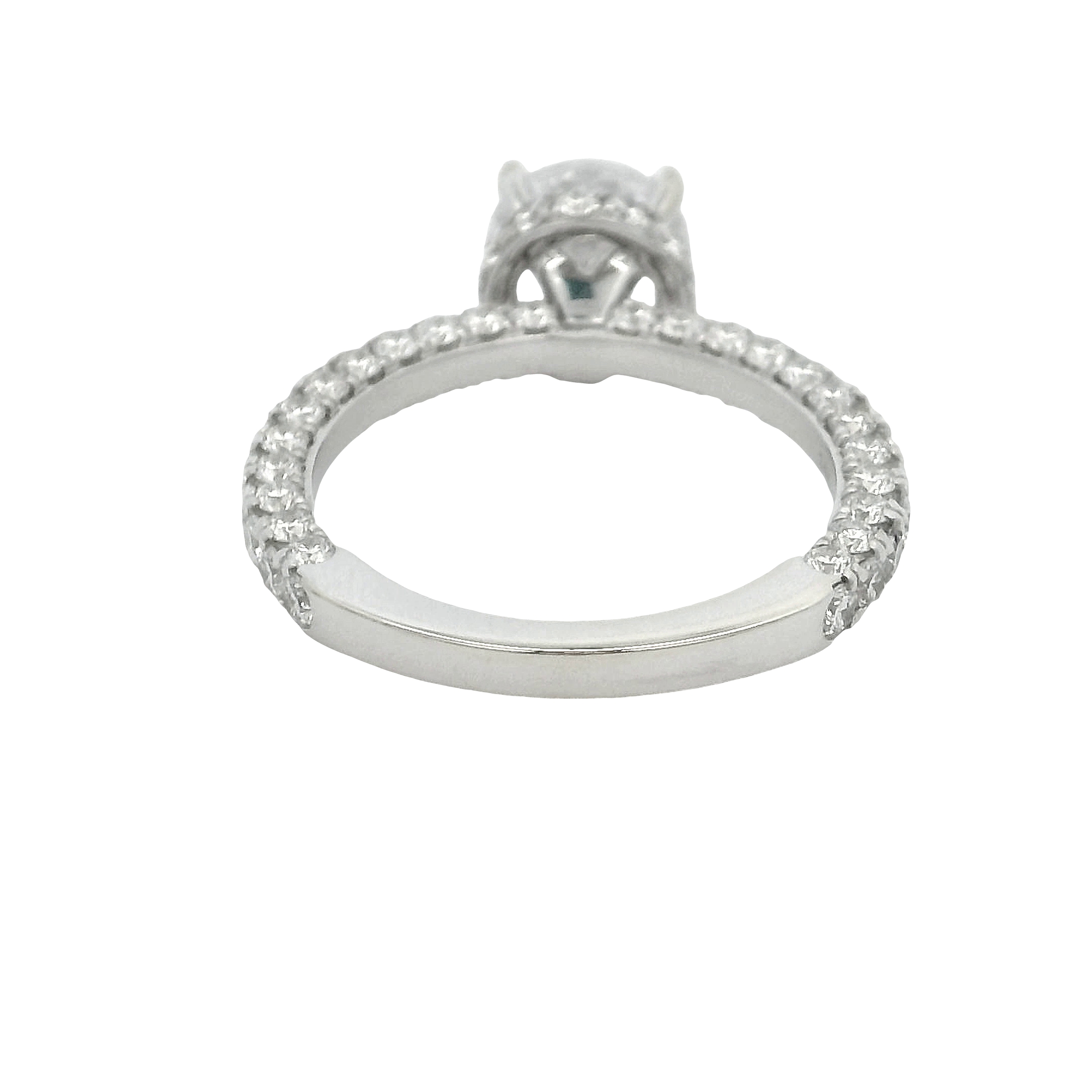 14k White Gold Diamond Engagement Ring
