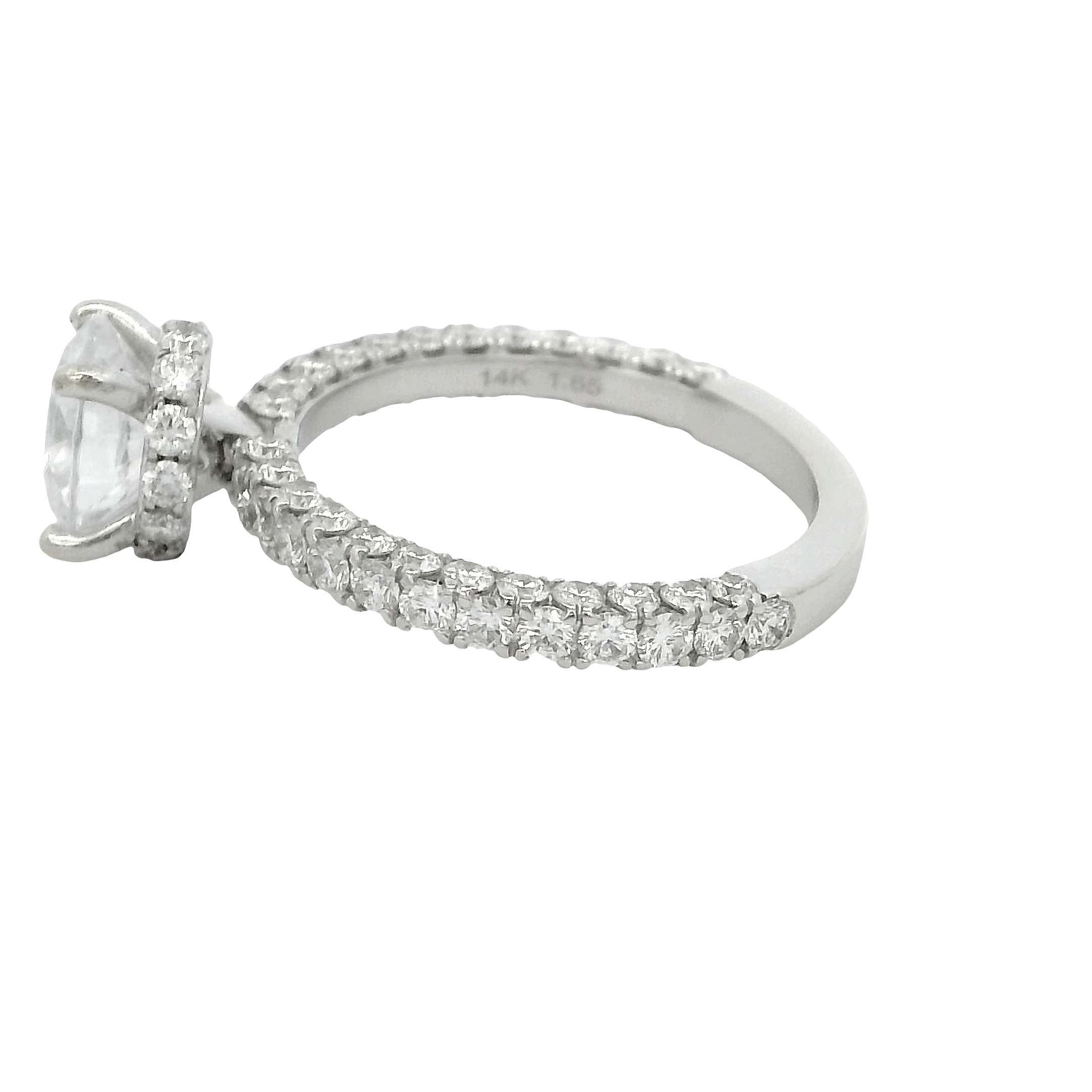 14k White Gold Diamond Engagement Ring