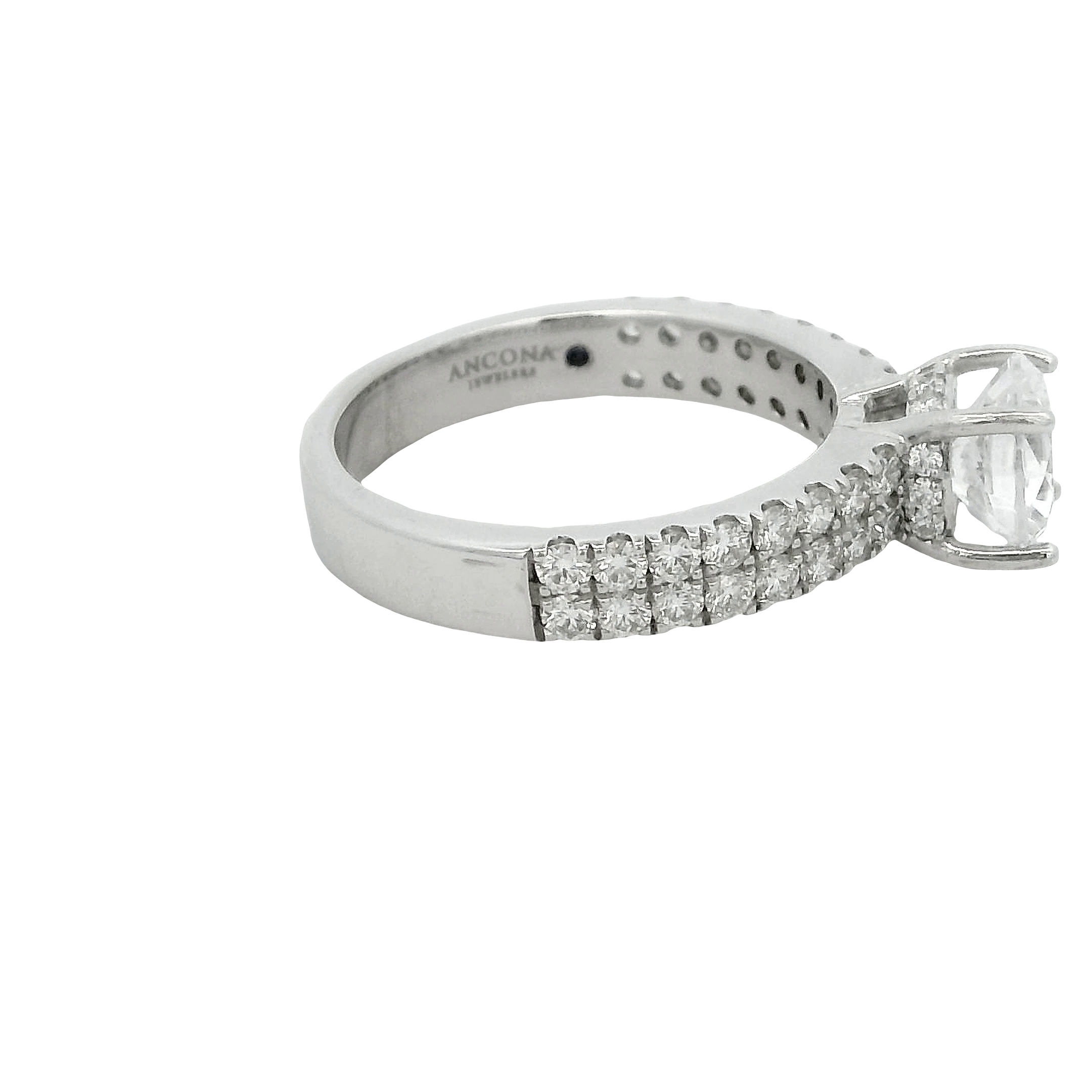 14k White Gold Diamond Engagement Ring