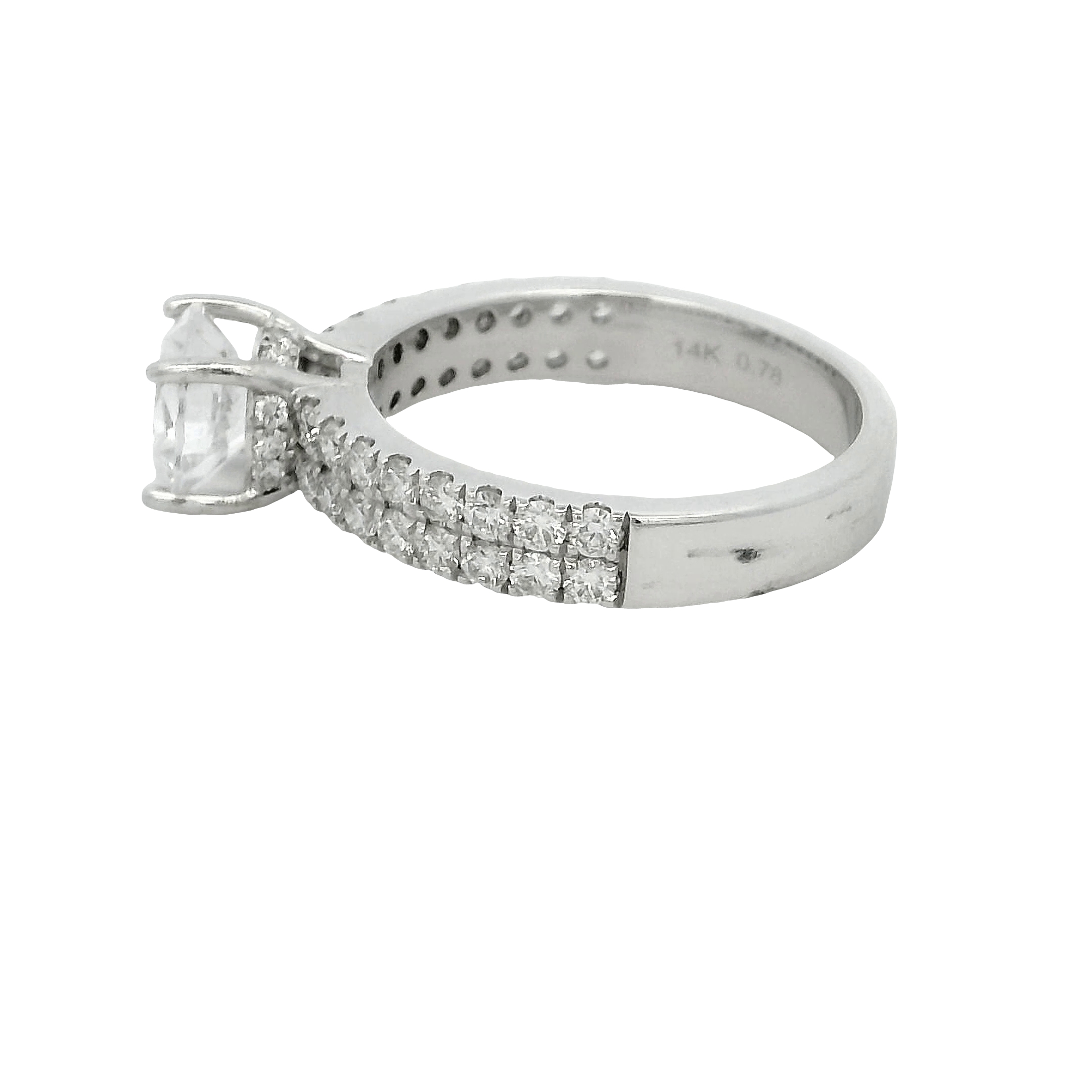 14k White Gold Diamond Engagement Ring