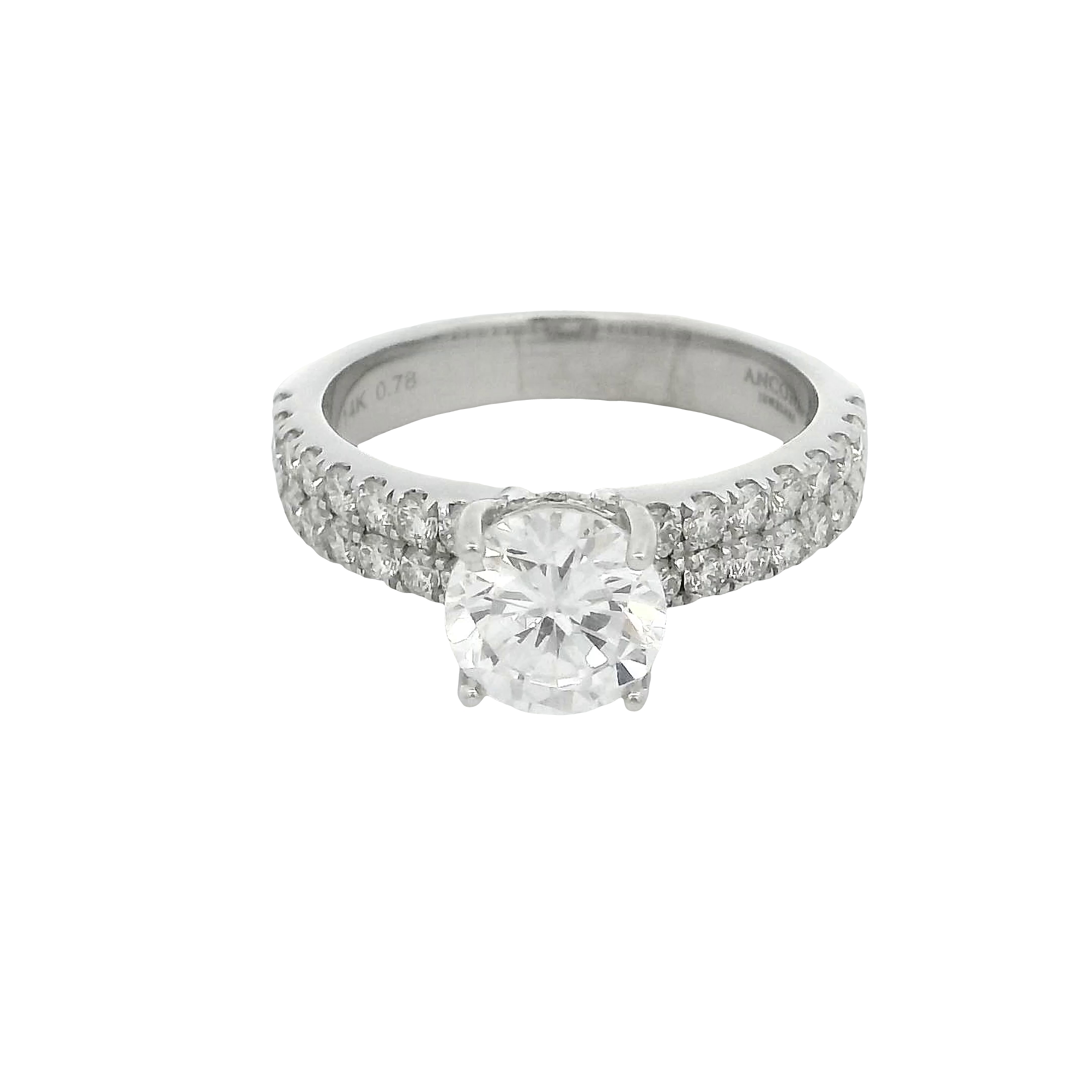 14k White Gold Diamond Engagement Ring